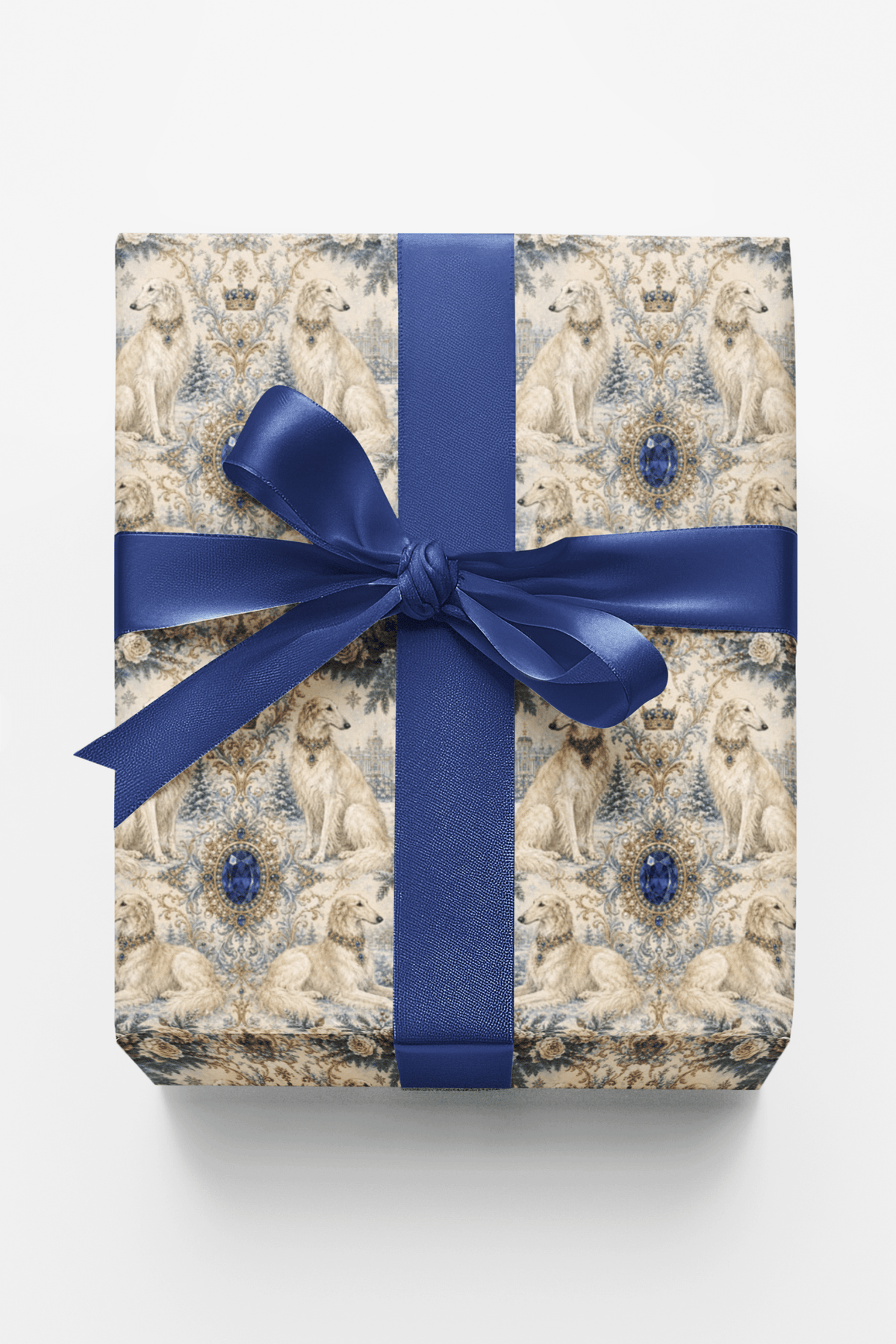Jewel-collared Borzoi Wrapping Paper