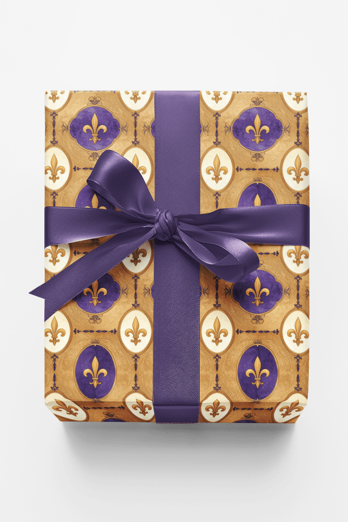 Fleur-de-lis Frame Wrapping Paper
