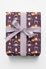 Spooky Gothic Pug Wrapping Paper