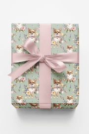 Chihuahua Spring Garden Party Wrapping Paper