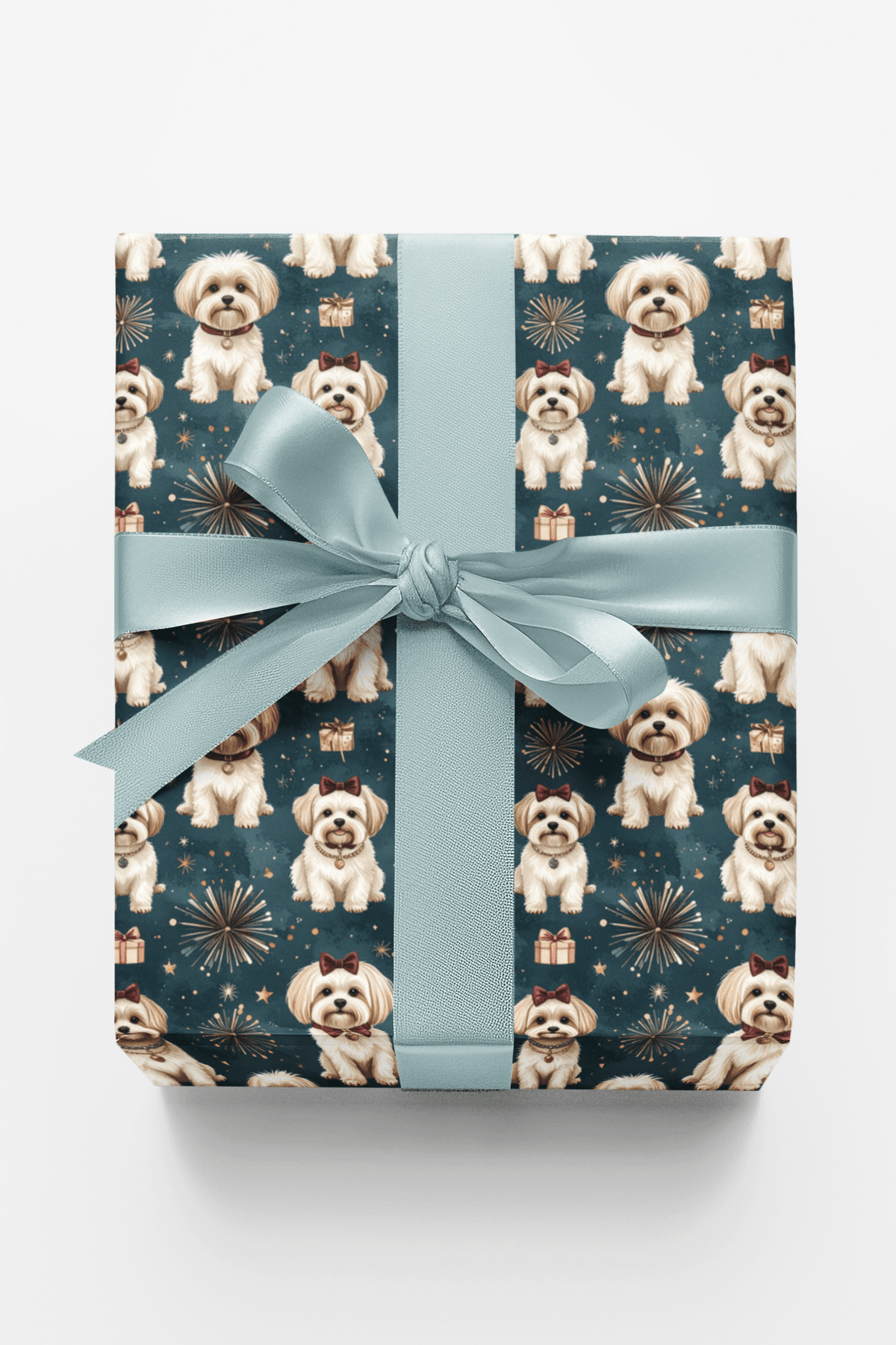 New Year’s Eve Maltese Wrapping Paper