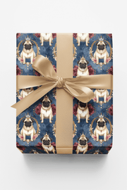 Regal Pug Celebration Wrapping Paper