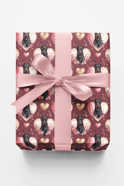 Romantic Valentine’s Doberman Wrapping Paper