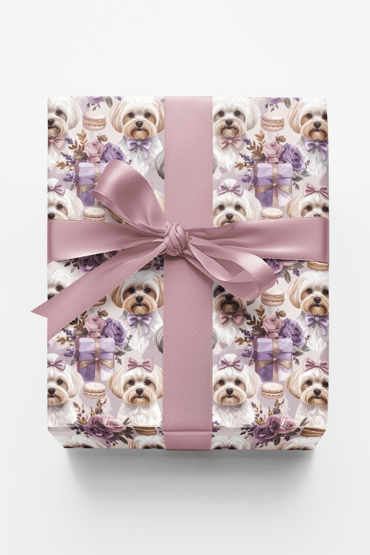Parisian Chic Maltese Wrapping Paper