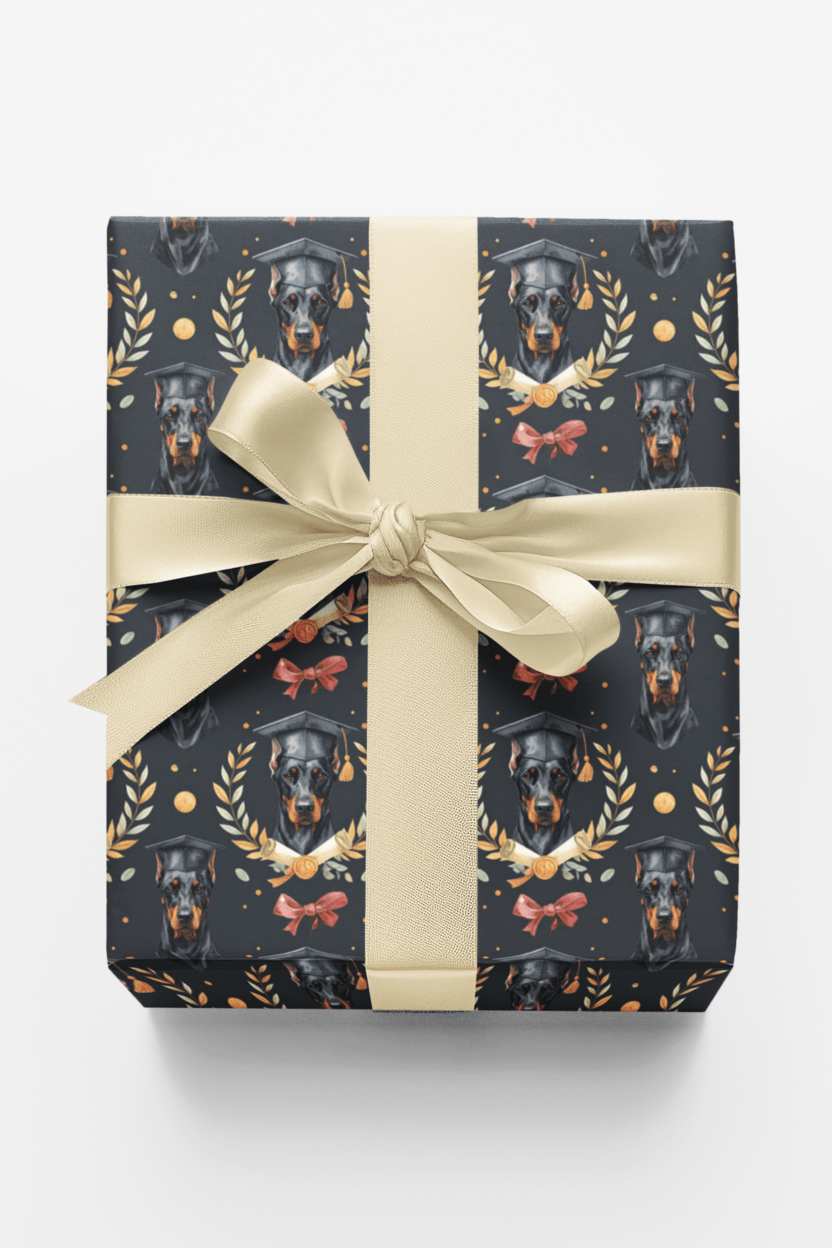 Graduation Doberman Wrapping Paper