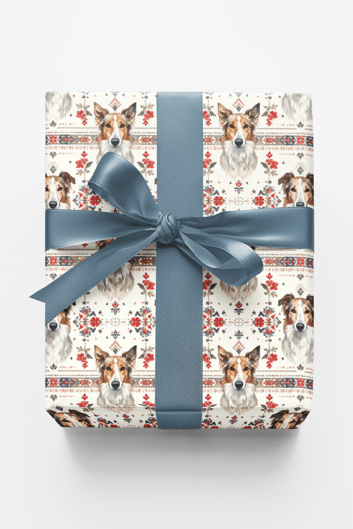 Russian Patterns Borzoi Wrapping Paper