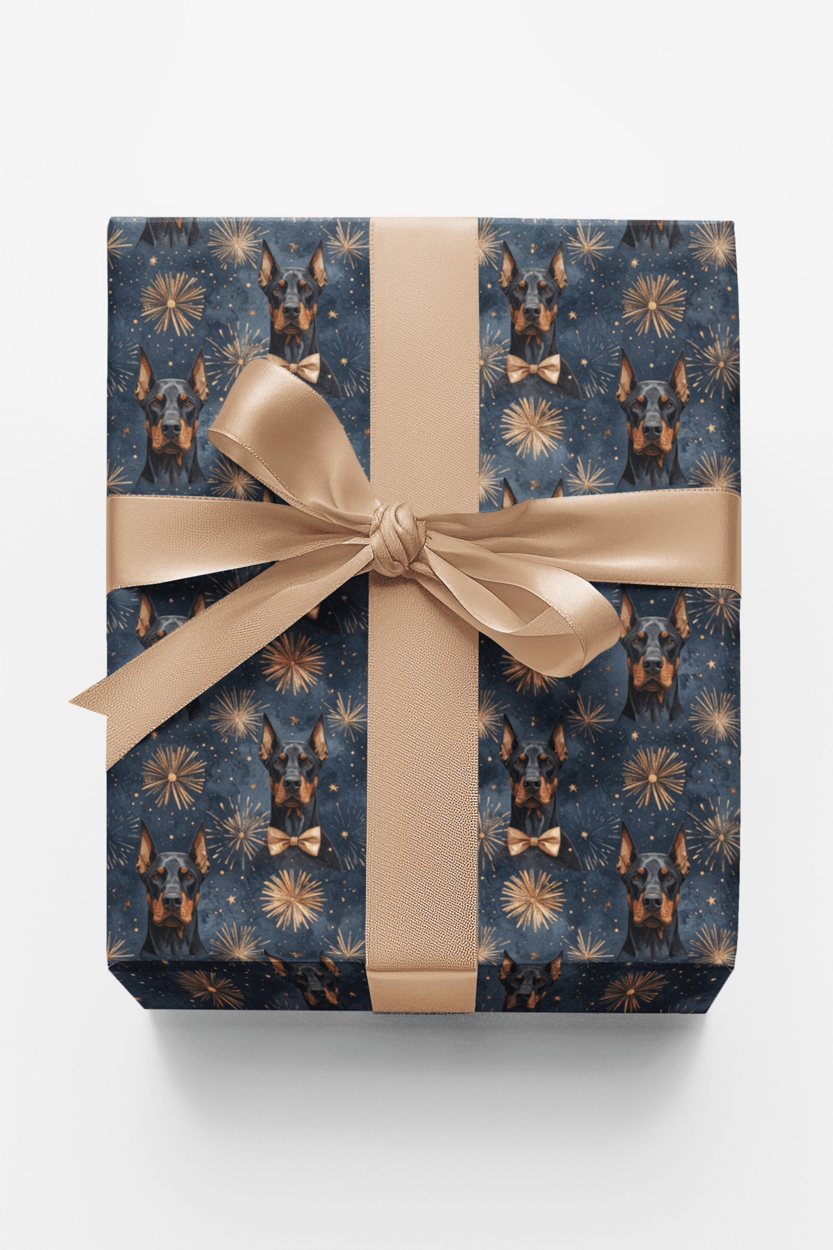 New Year’s Eve Dobermans Wrapping Paper