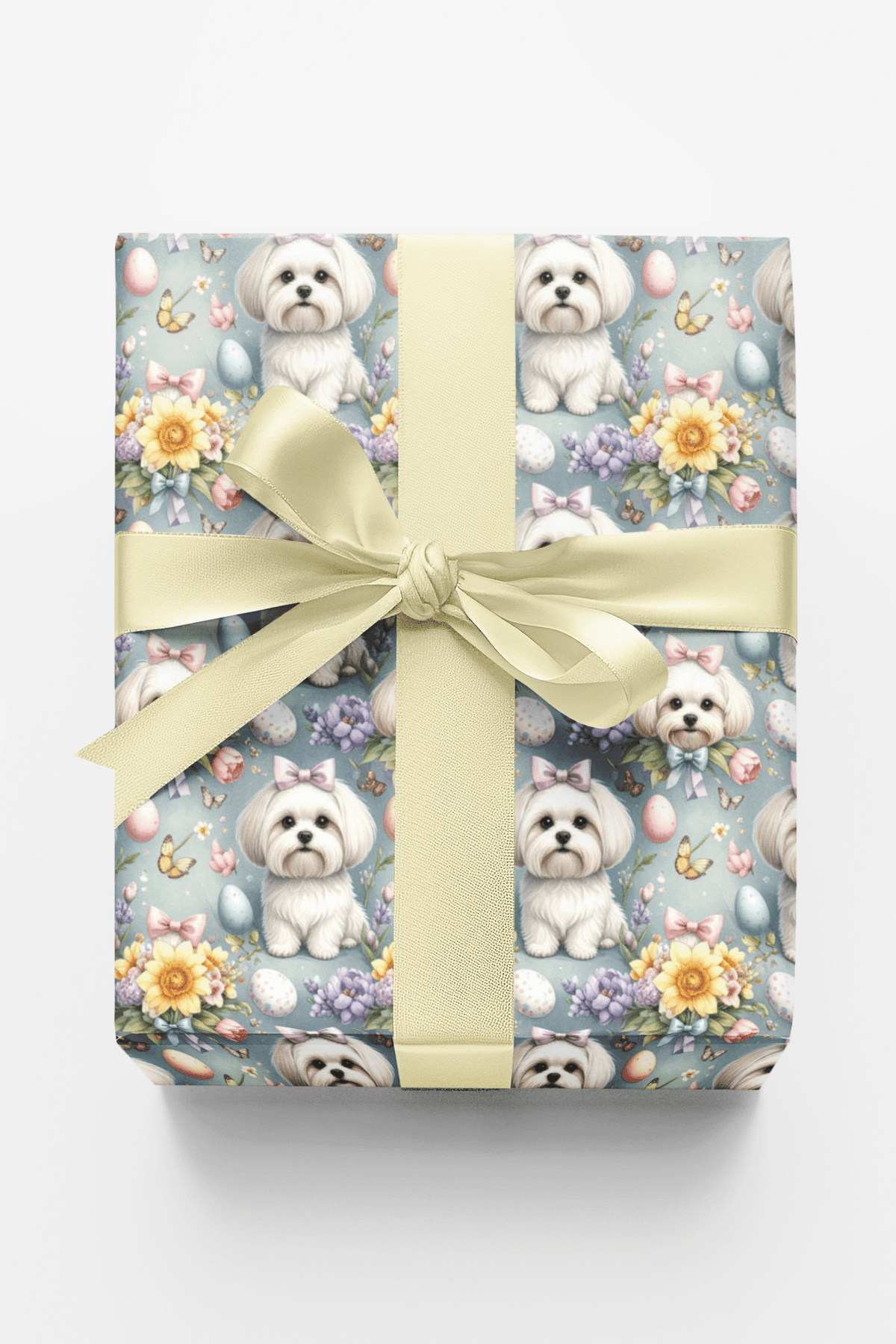 Easter Garden Maltese Wrapping Paper
