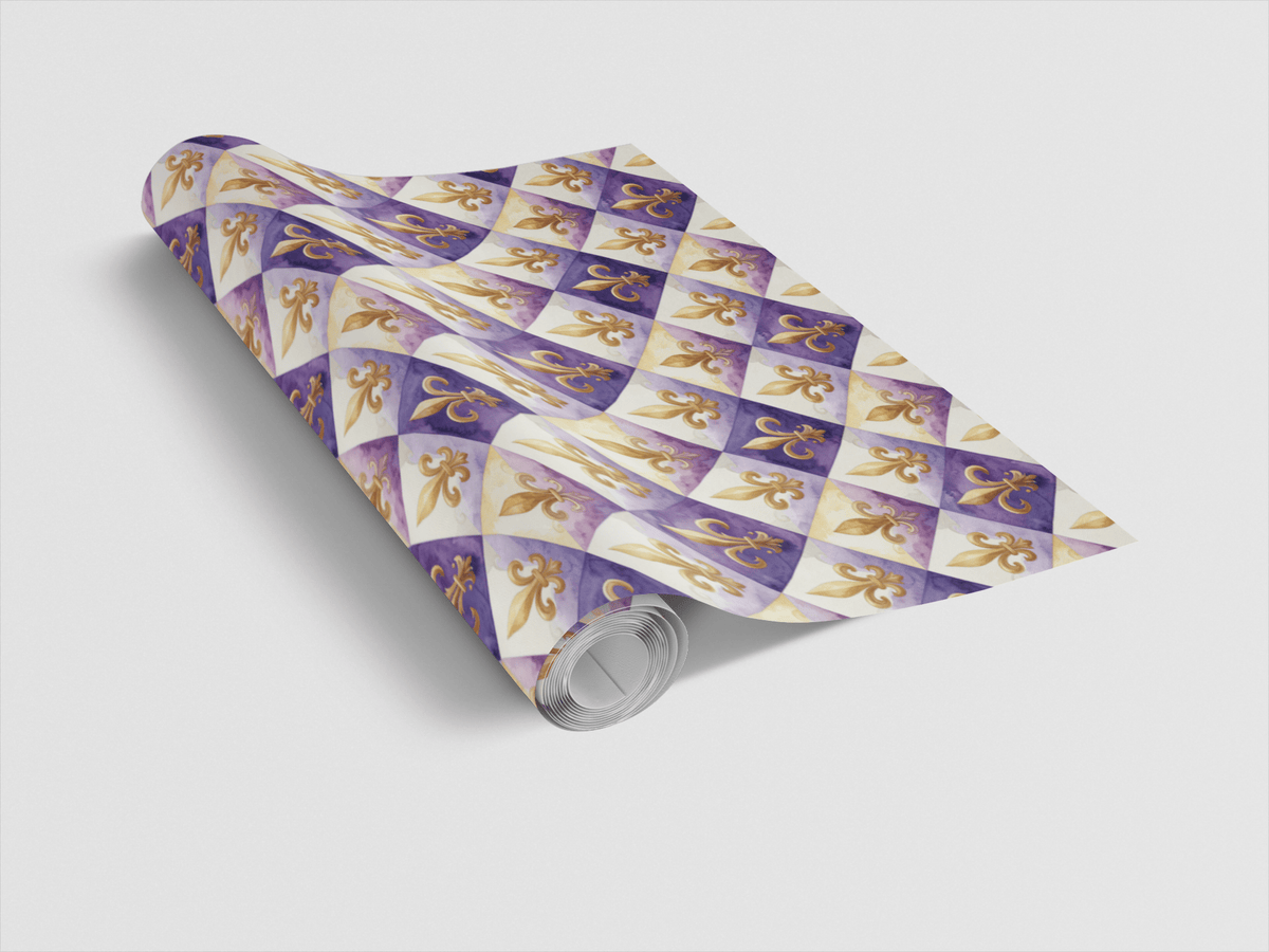 Fleur-de-lis & Royal Medallion Wrapping Paper