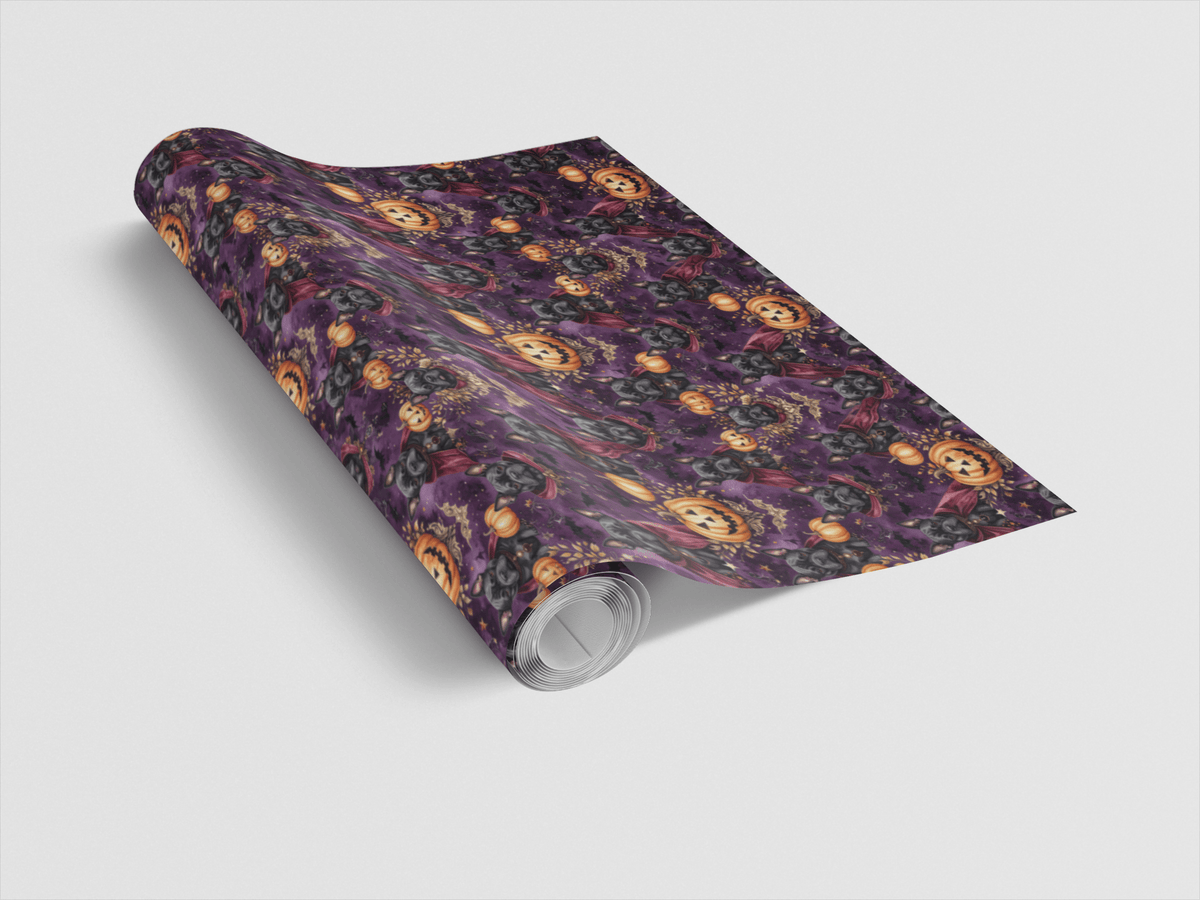 Gothic Halloween Staffies Wrapping Paper