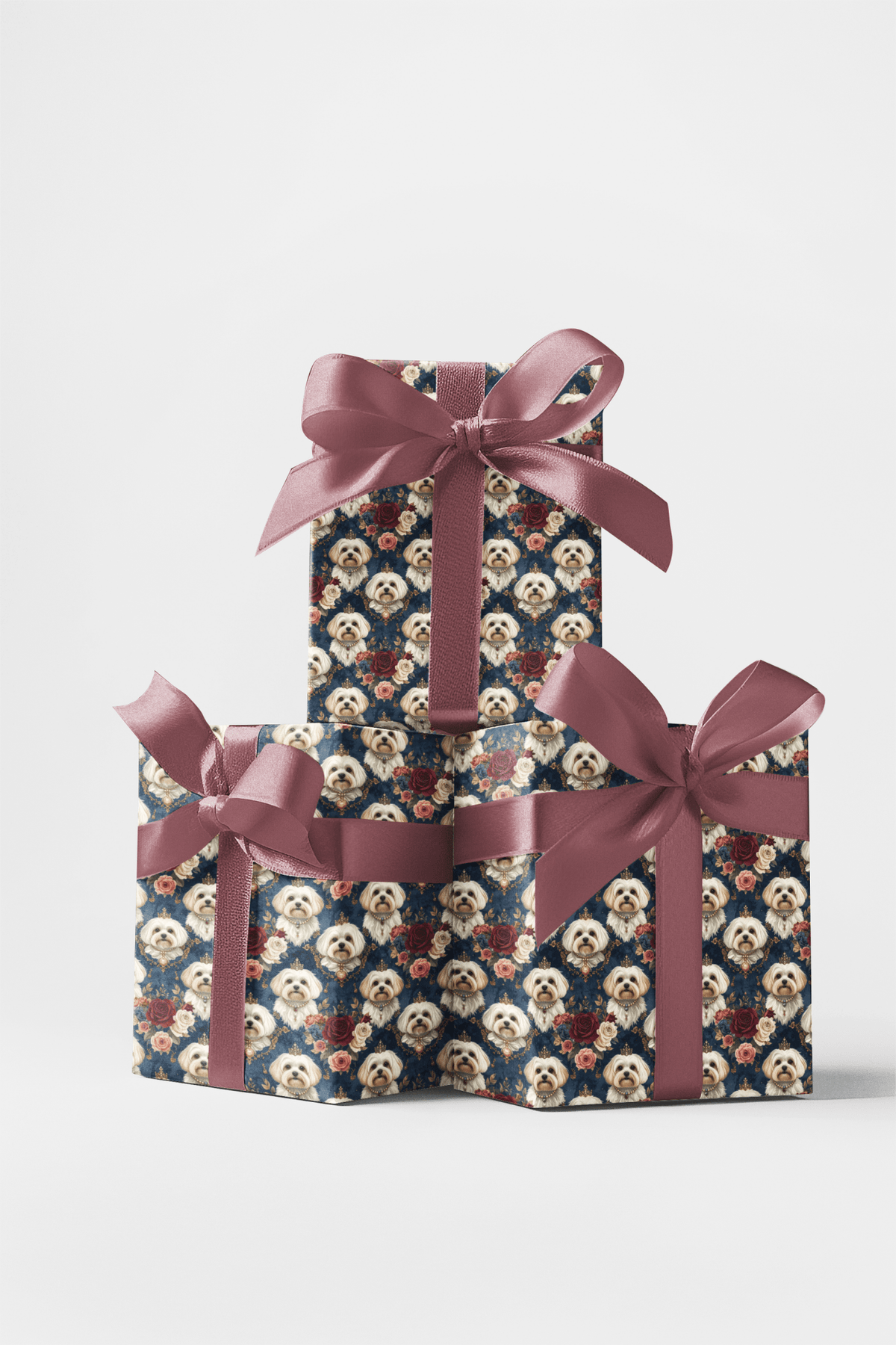 Regal Maltese Celebration Wrapping Paper