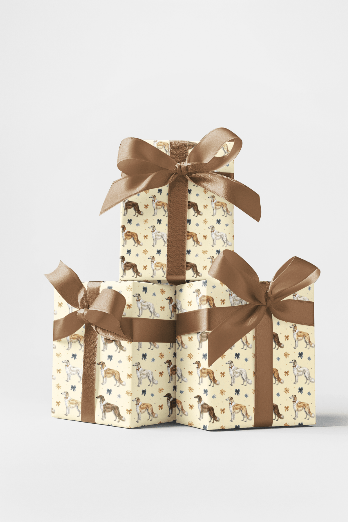 Borzoi & Imperial Ribbon Wrapping Paper