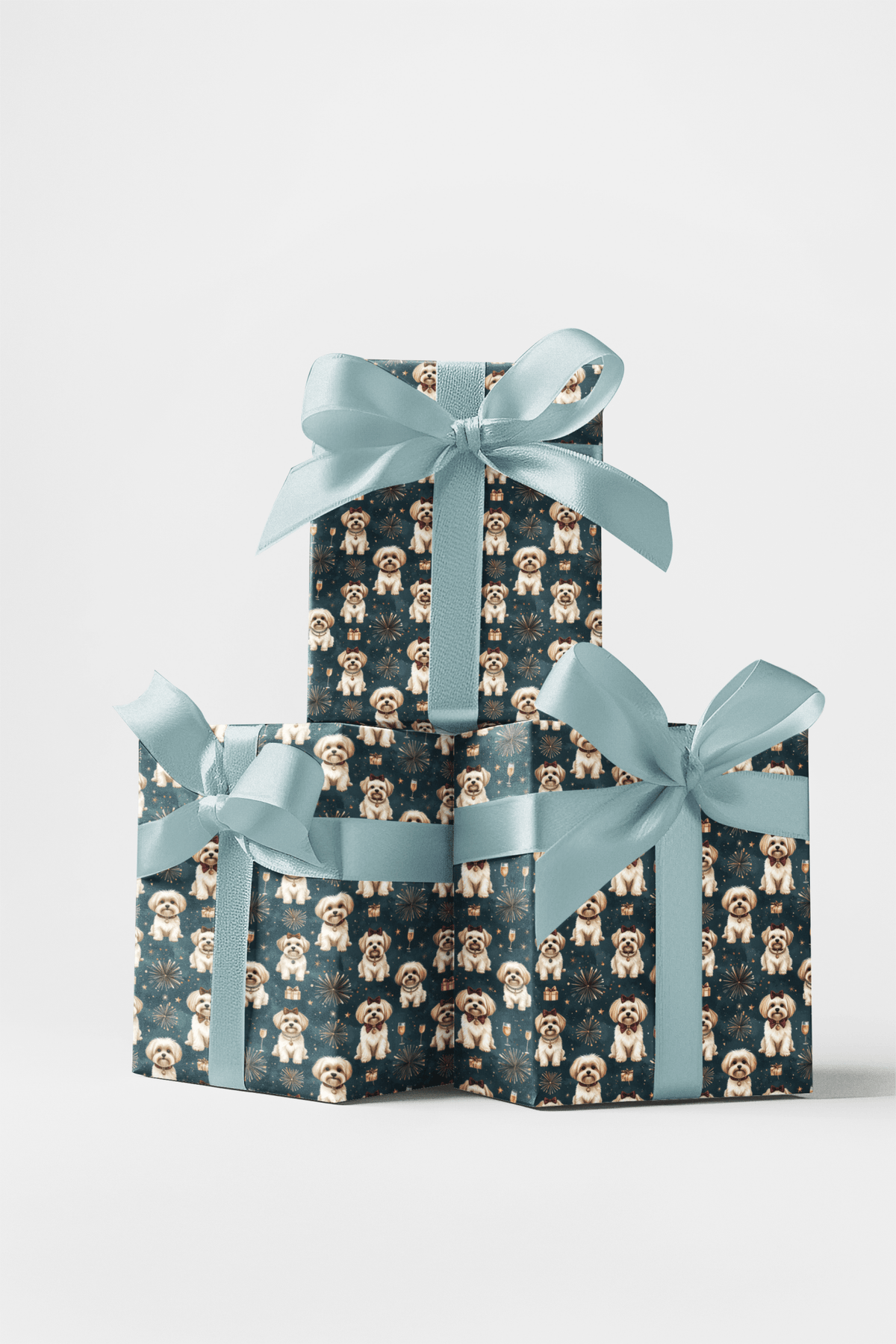New Year’s Eve Maltese Wrapping Paper