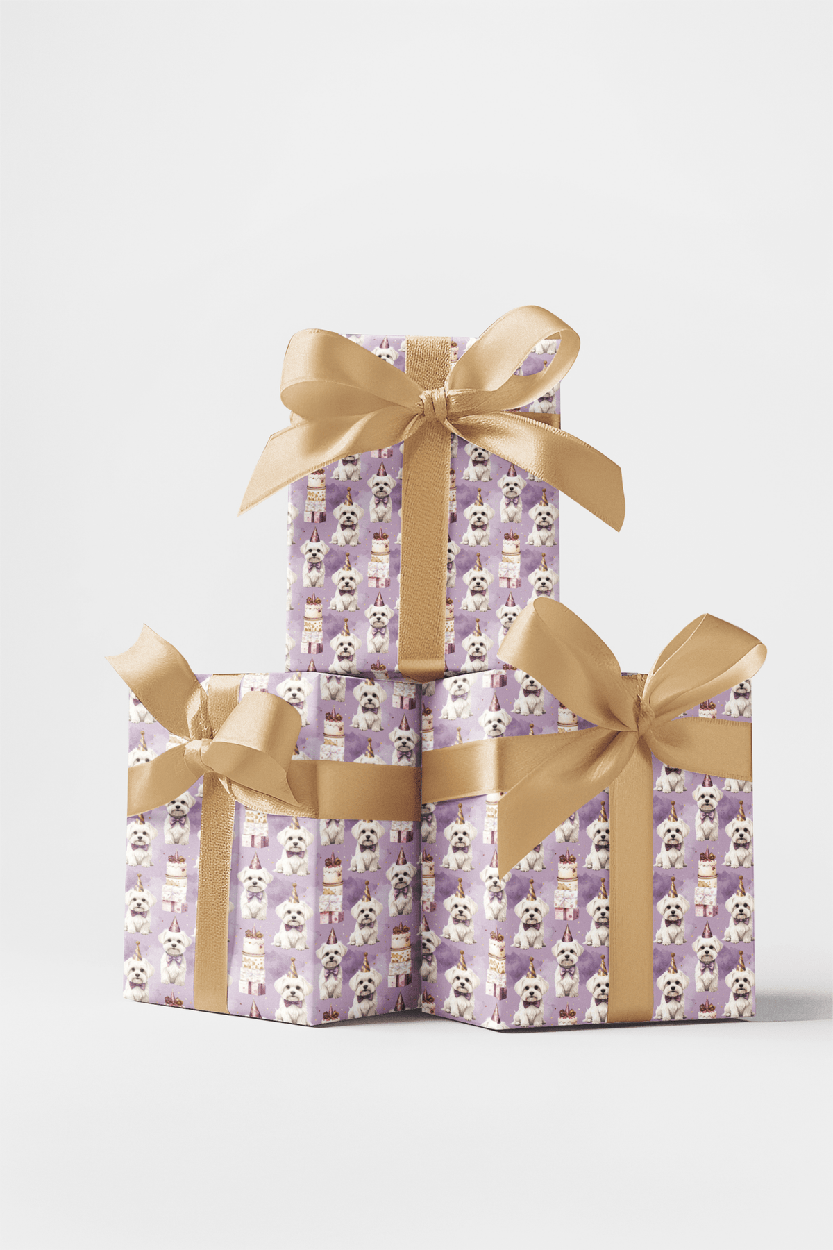 Maltese Birthday Bash Wrapping Paper