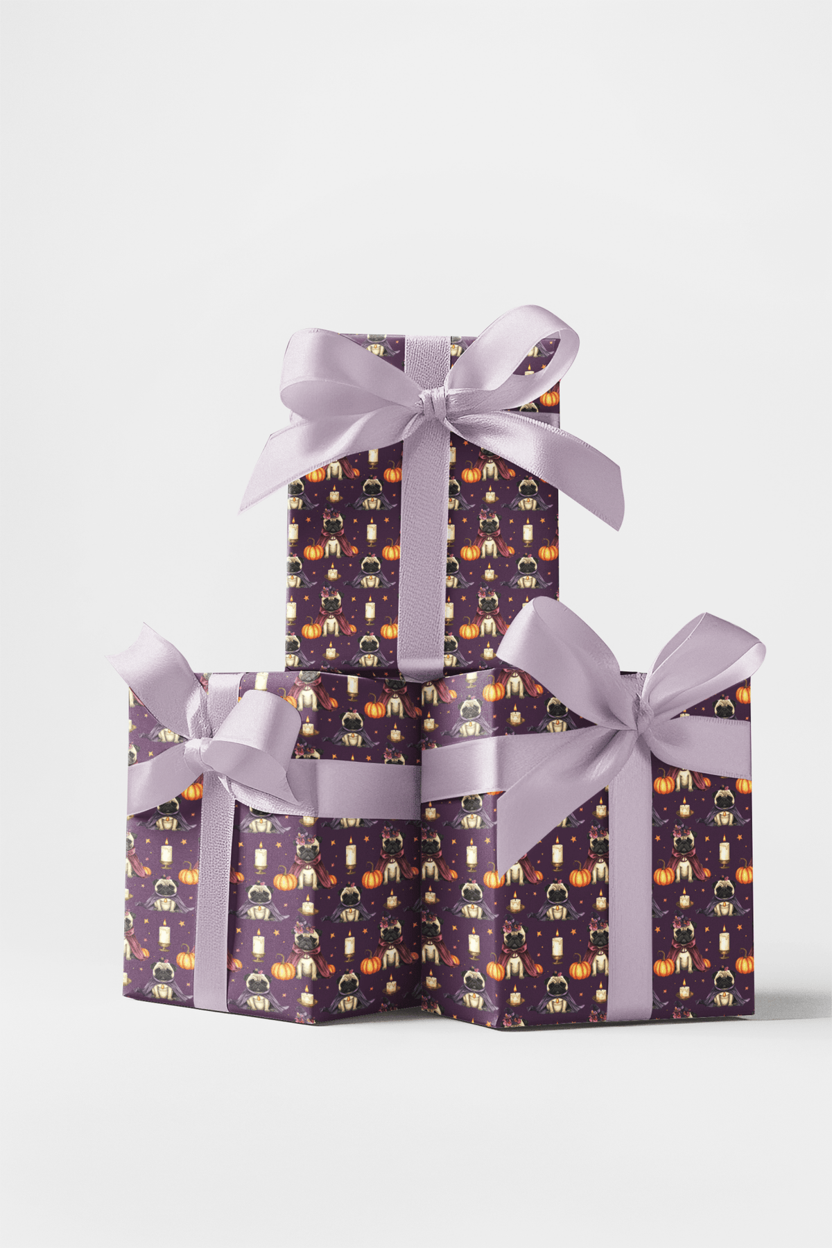Spooky Gothic Pug Wrapping Paper