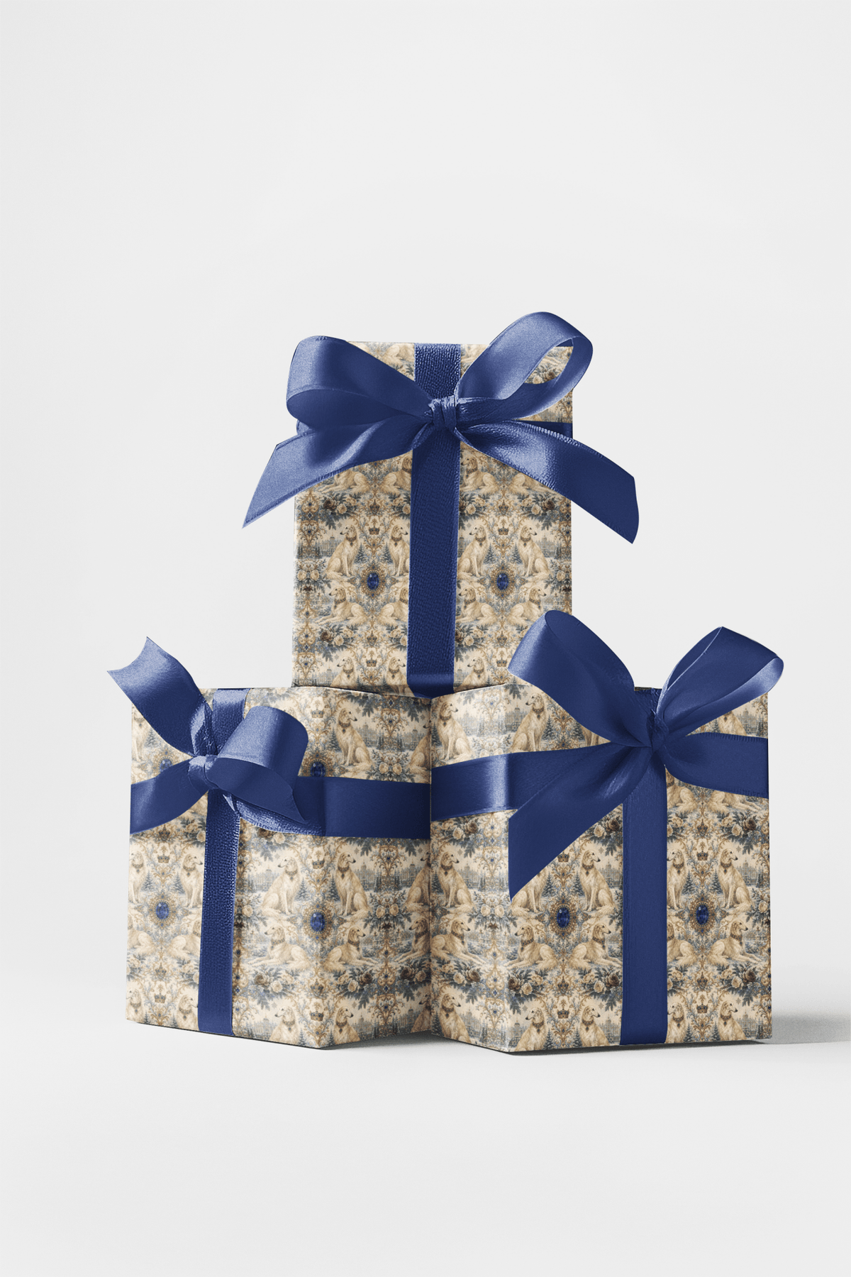 Jewel-collared Borzoi Wrapping Paper