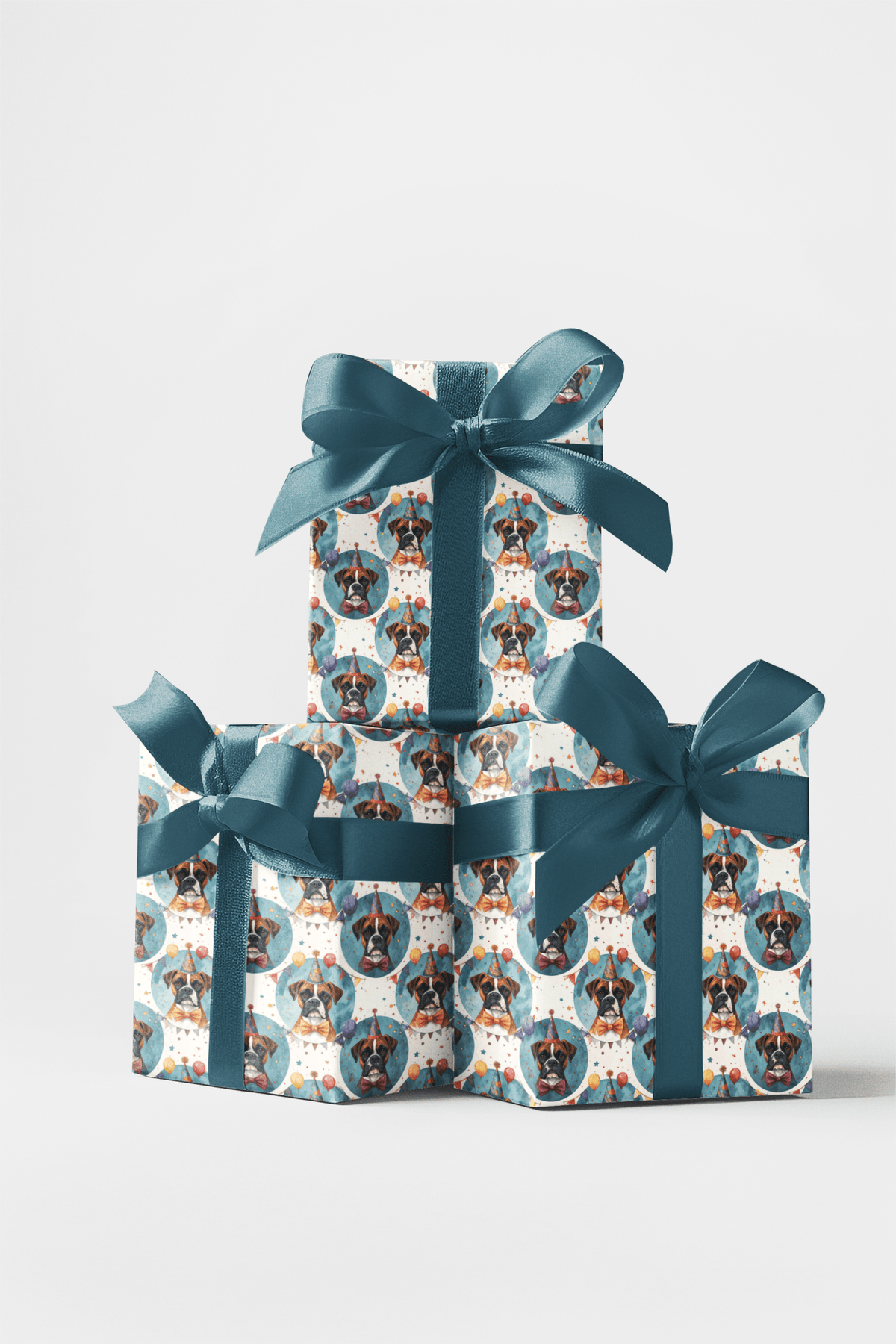 Birthday Hats Boxer Celebration Wrapping Paper