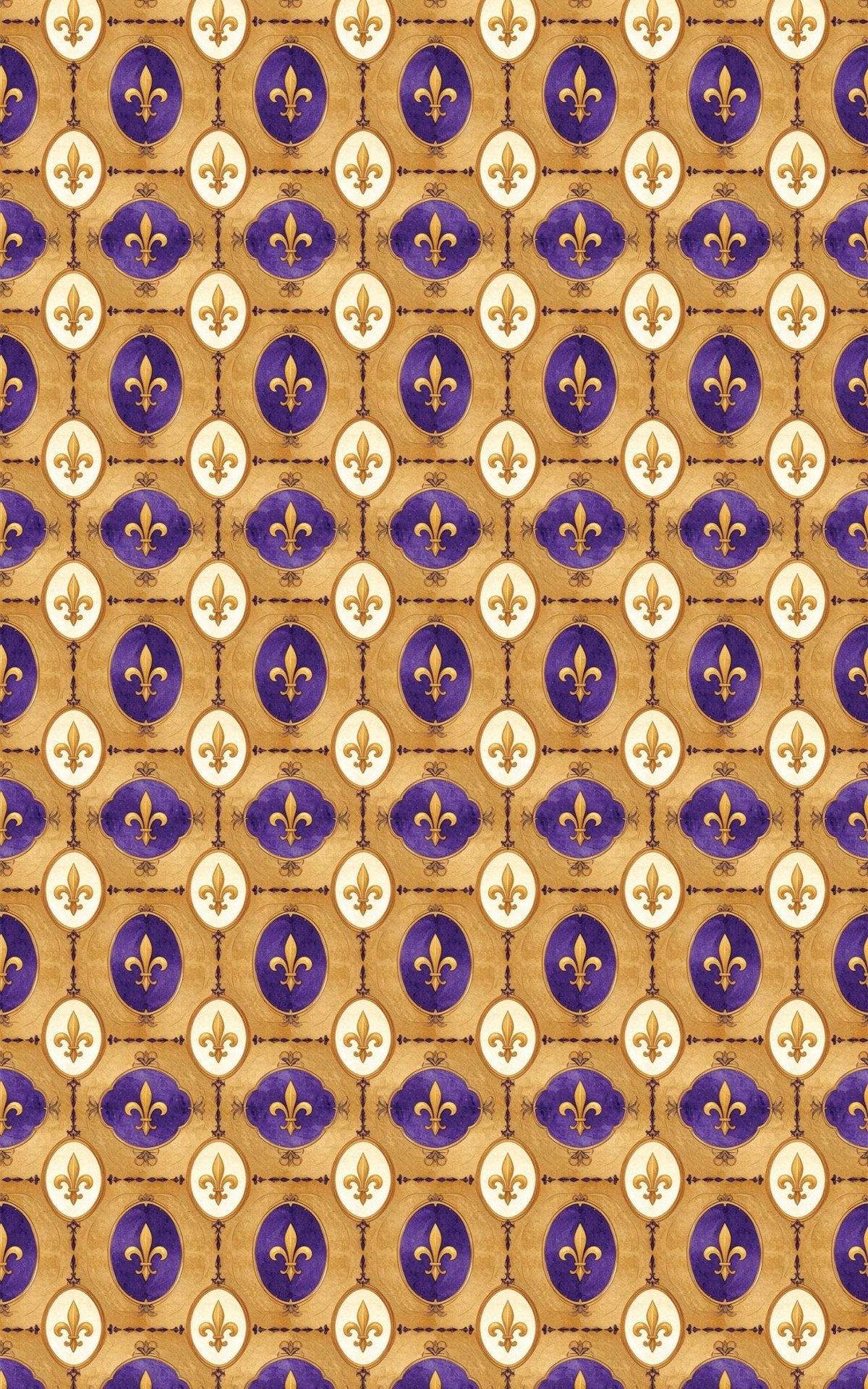 Fleur-de-lis Frame Wrapping Paper