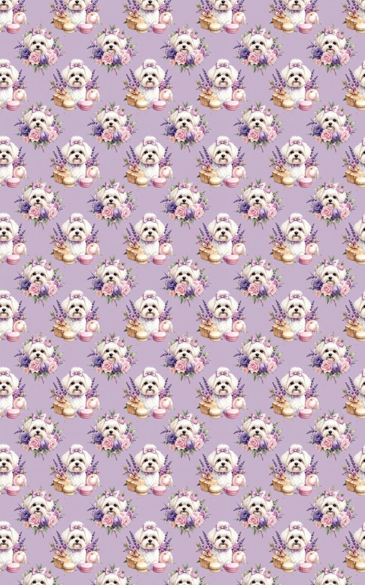 Parisian Maltese Celebration Wrapping Paper