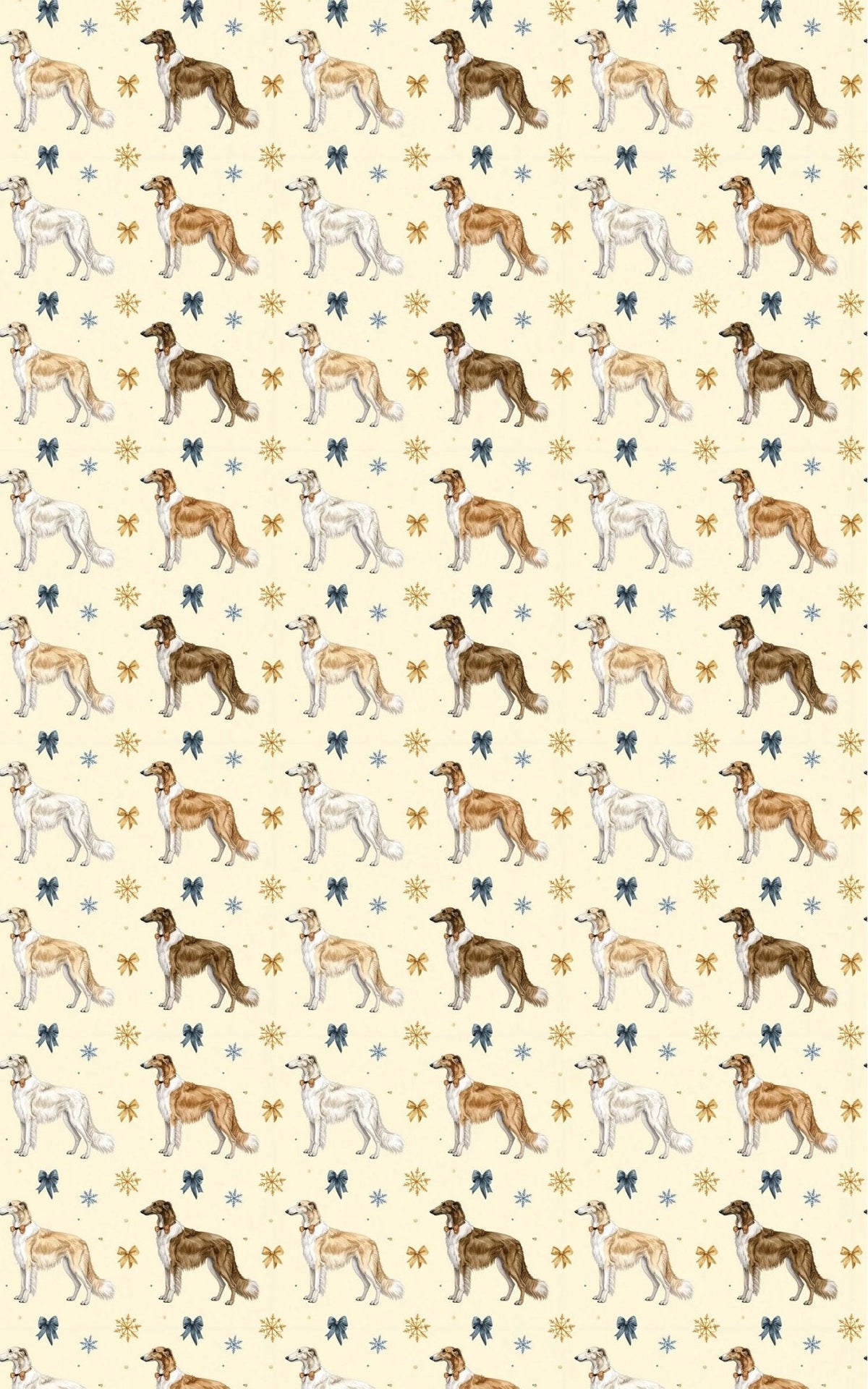 Borzoi & Imperial Ribbon Wrapping Paper