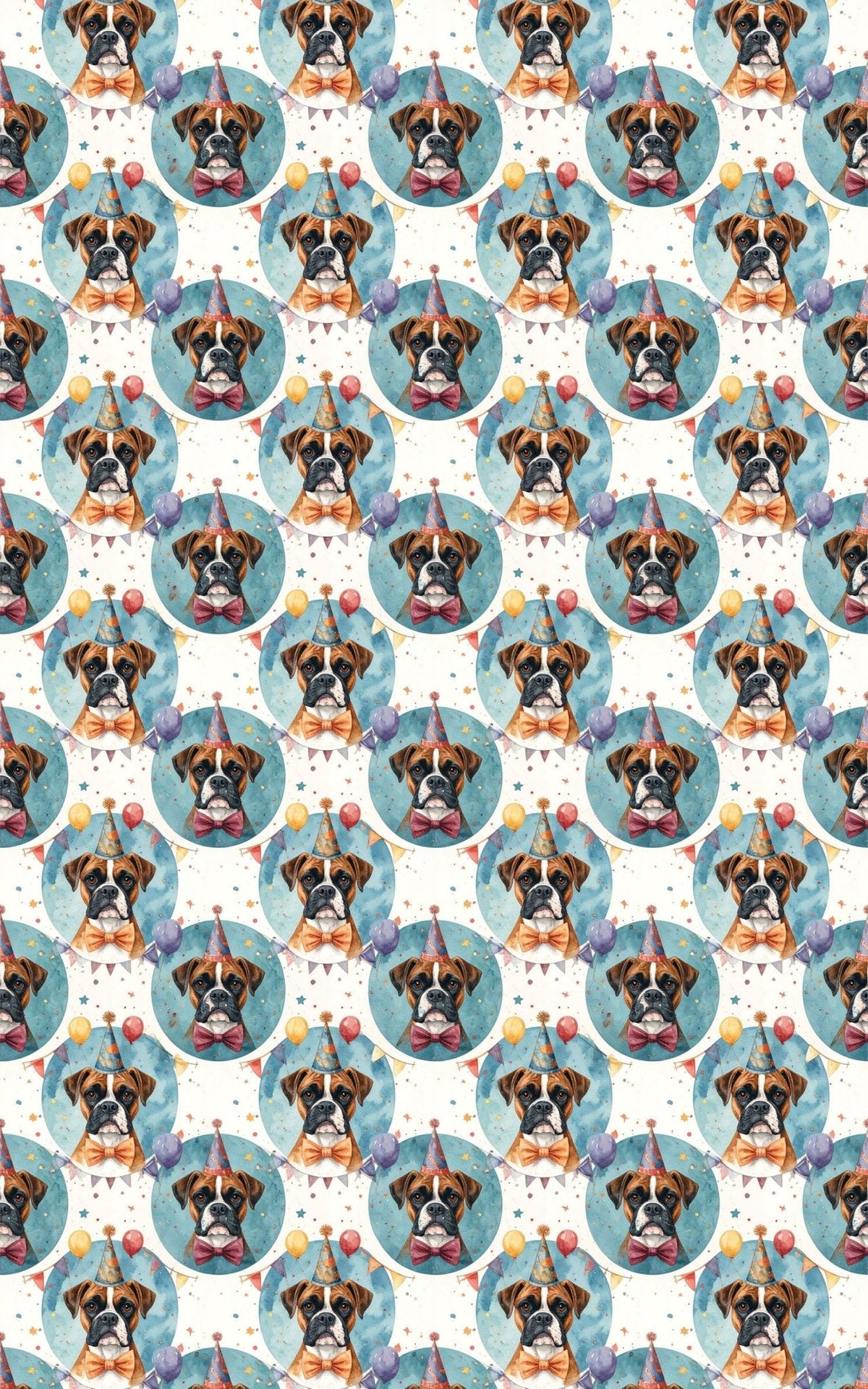 Birthday Hats Boxer Celebration Wrapping Paper