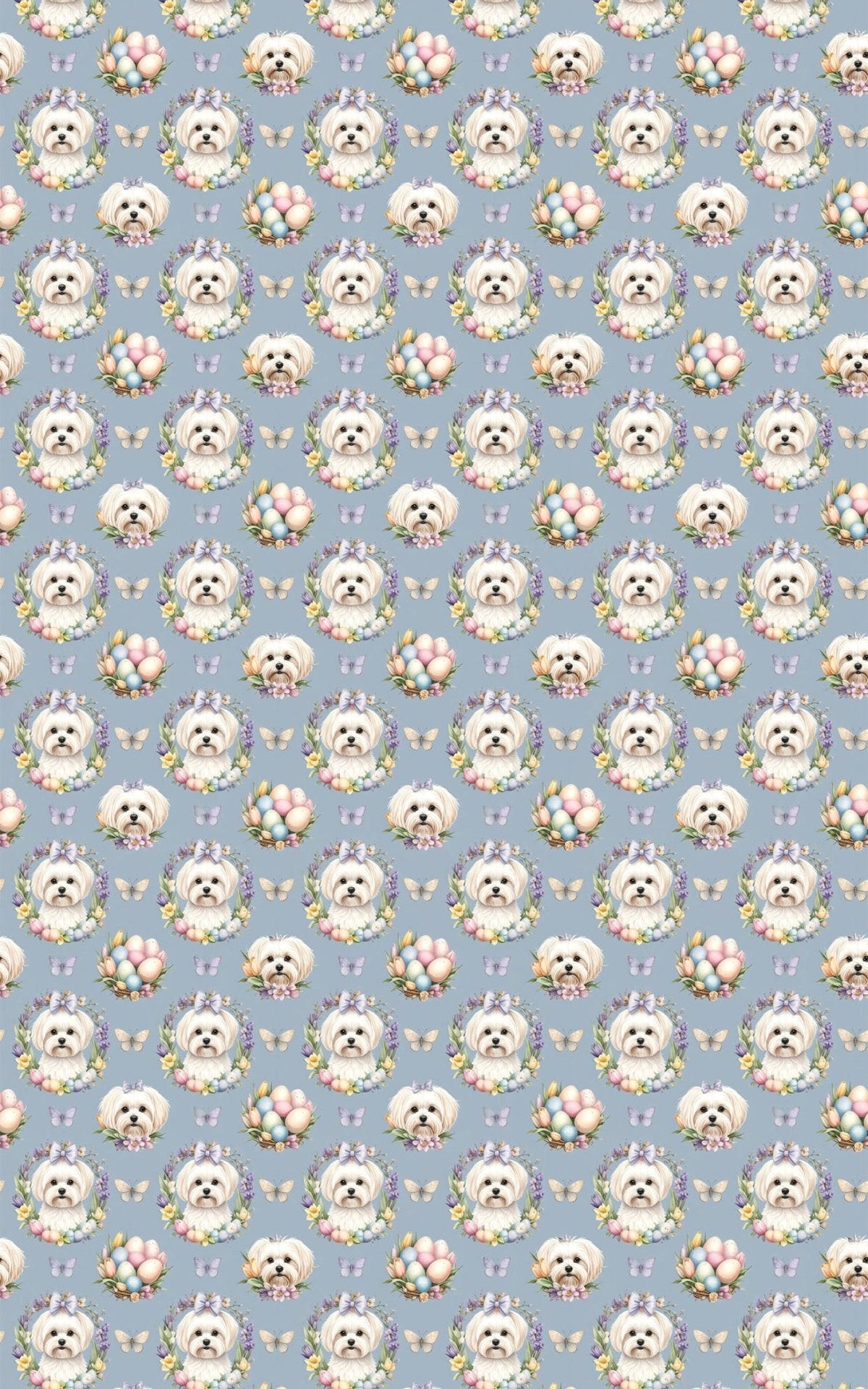 Pastel Easter Maltese Wrapping Paper