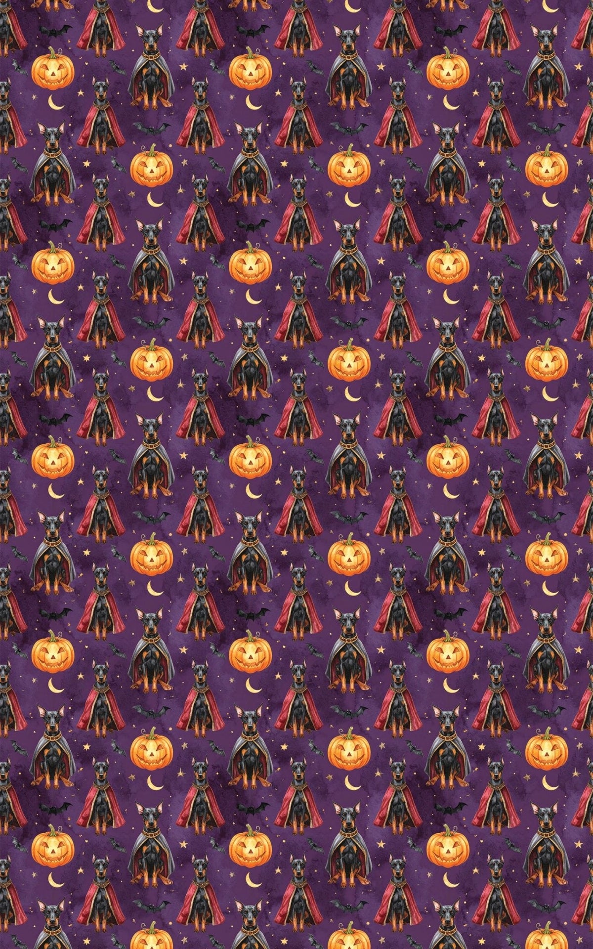 Gothic Halloween Dobermans Wrapping Paper