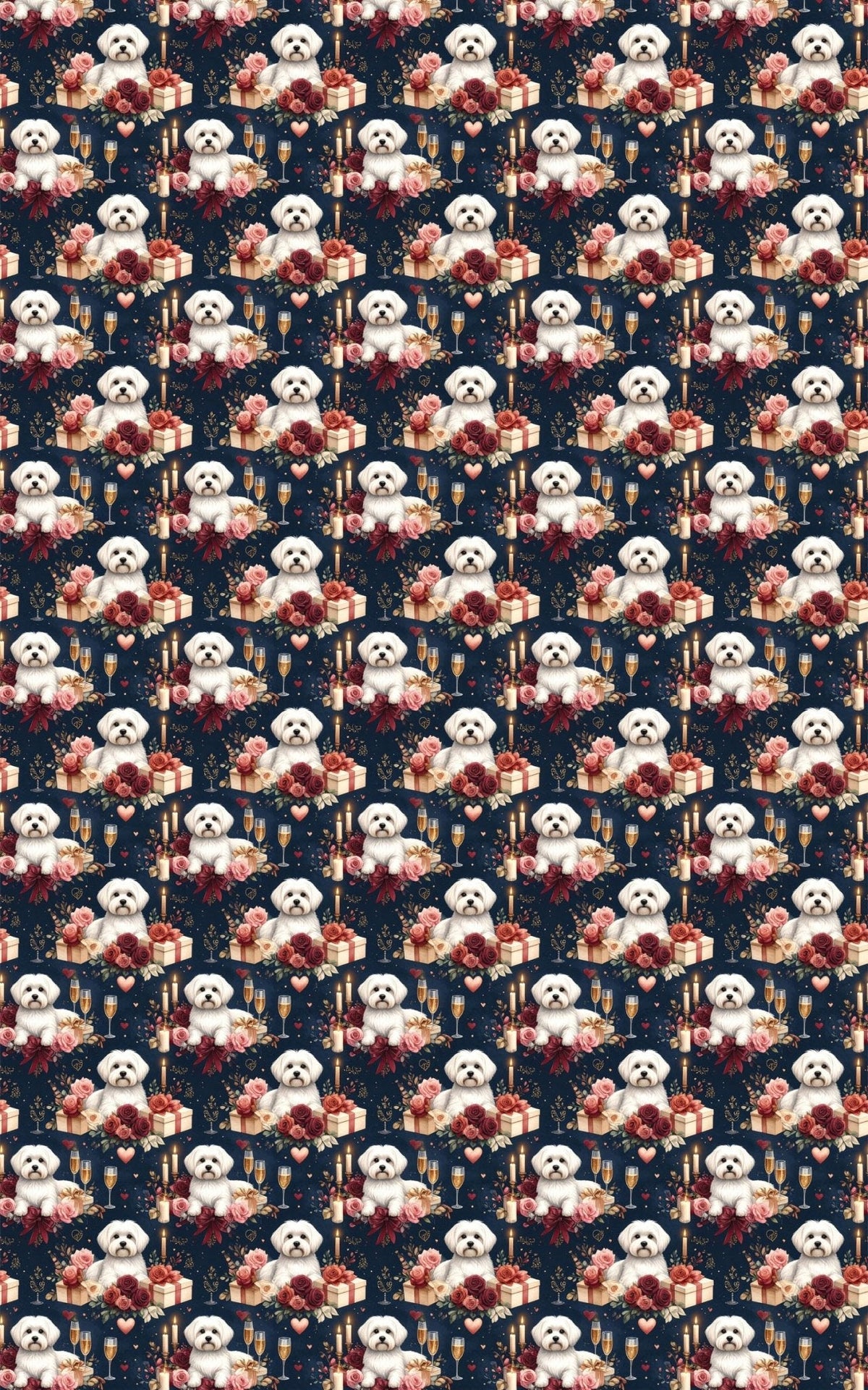 Maltese Anniversary Celebration Wrapping Paper