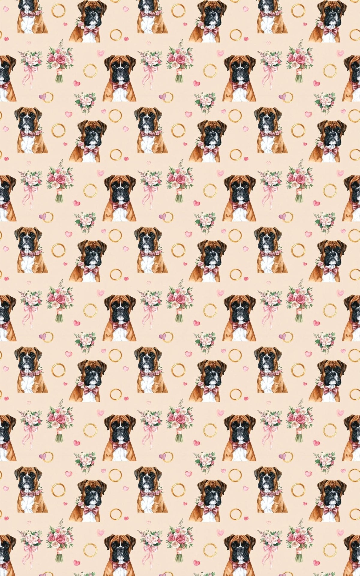 Elegant Boxer Wedding Wrapping Paper