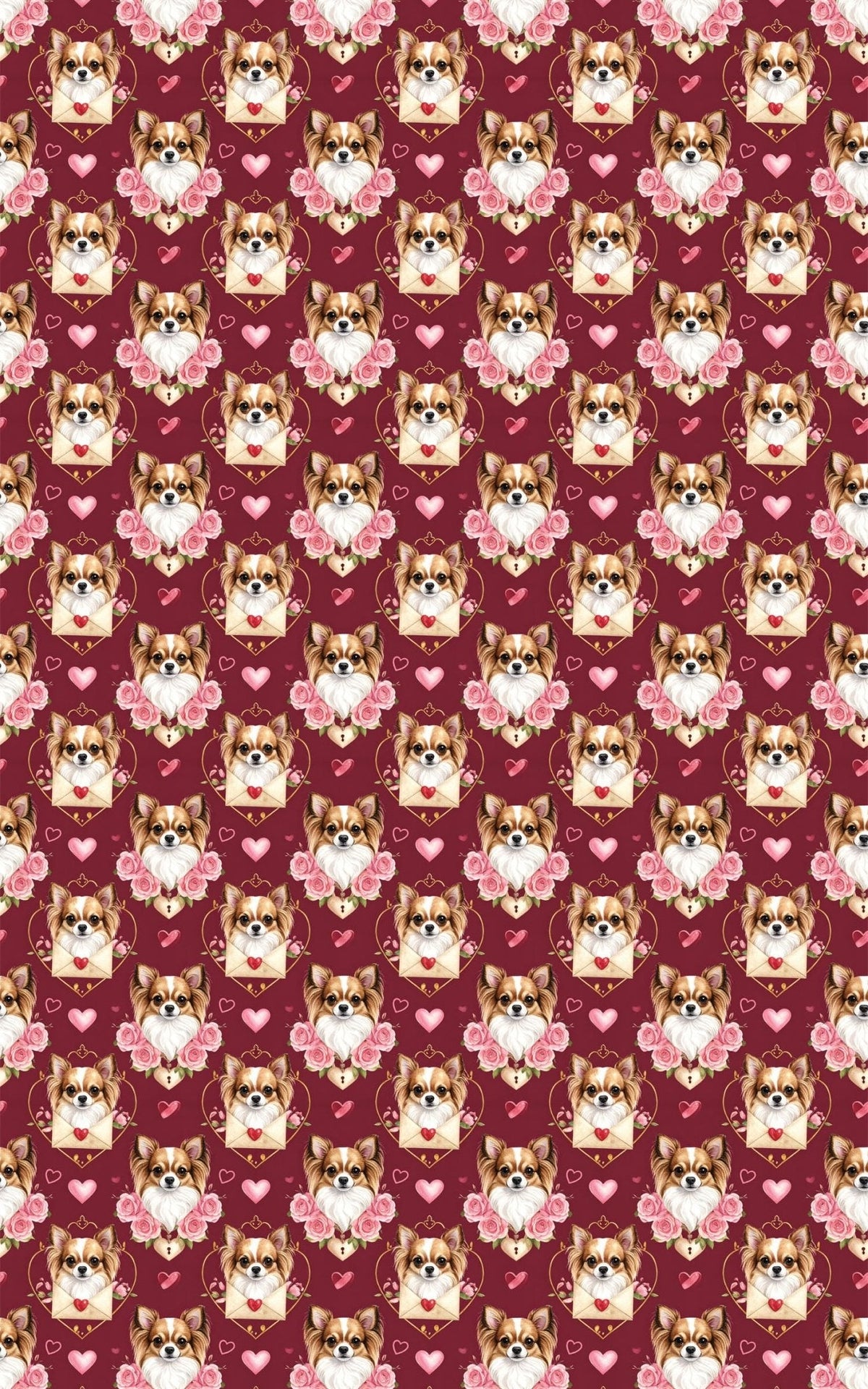 Valentine’s Chihuahua Sweethearts Wrapping Paper