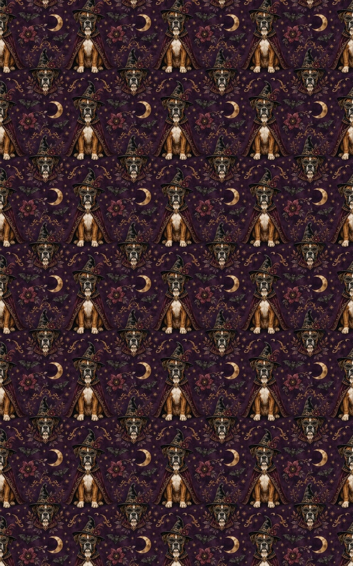 Halloween Boxer Masquerade Wrapping Paper