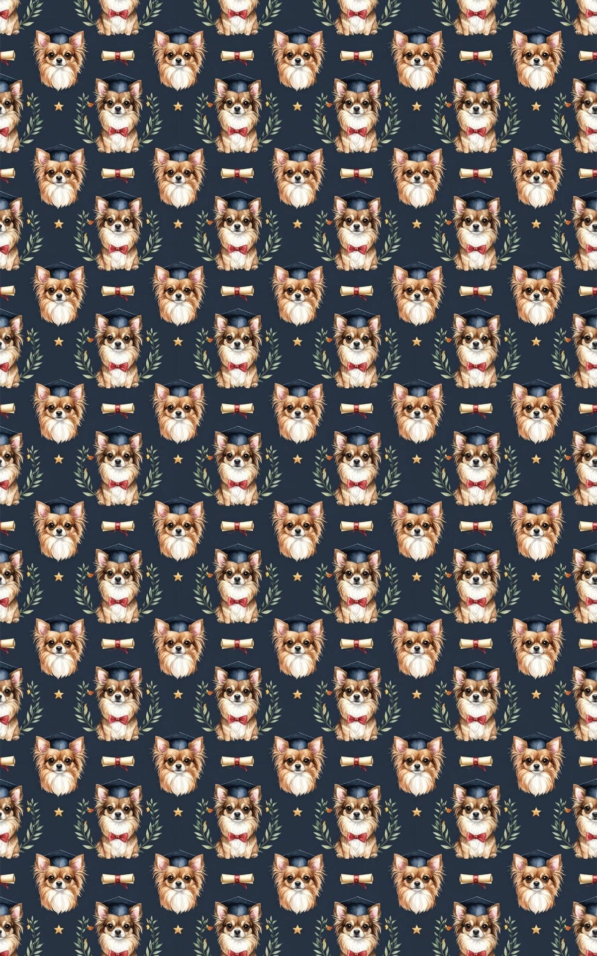 Graduation Chihuahua Wrapping Paper
