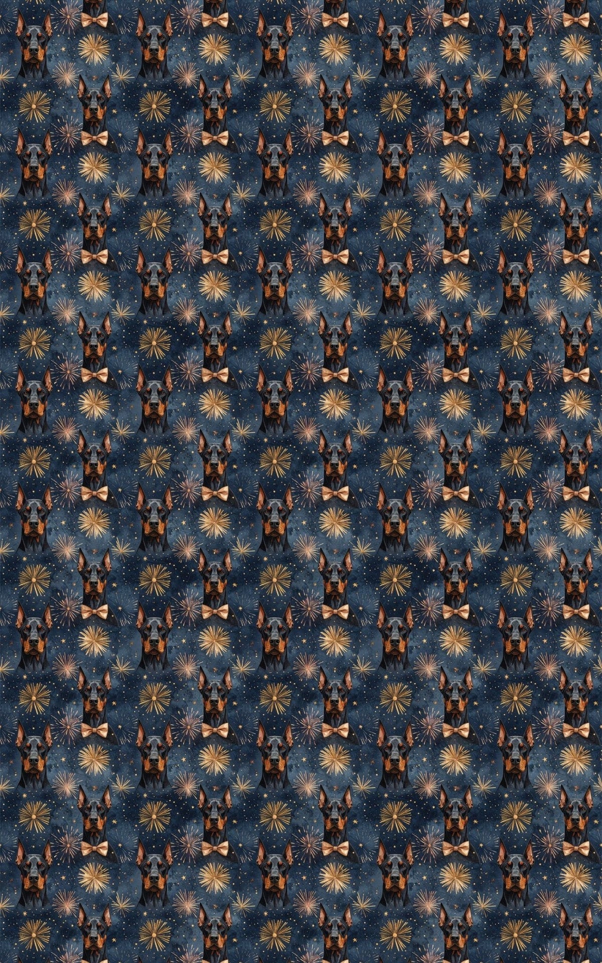 New Year’s Eve Dobermans Wrapping Paper