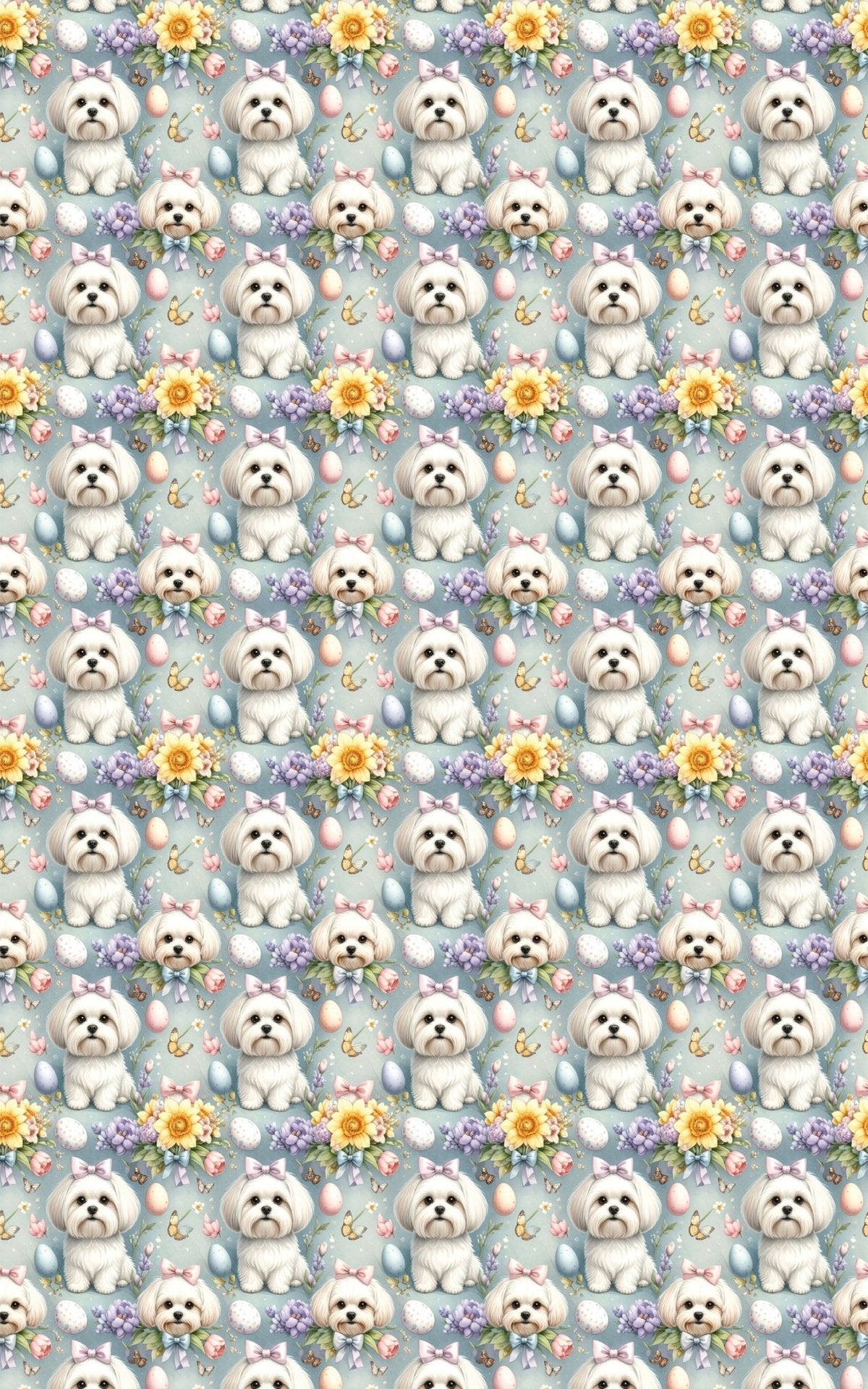 Easter Garden Maltese Wrapping Paper