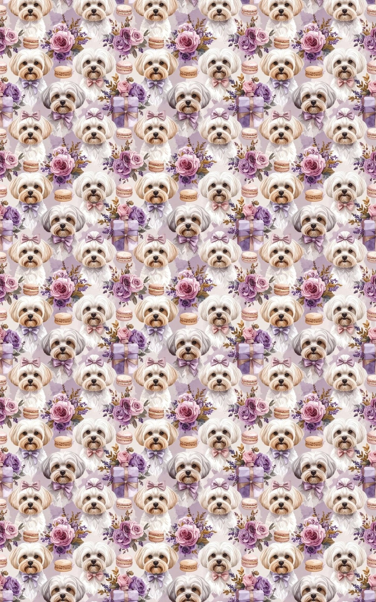 Parisian Chic Maltese Wrapping Paper