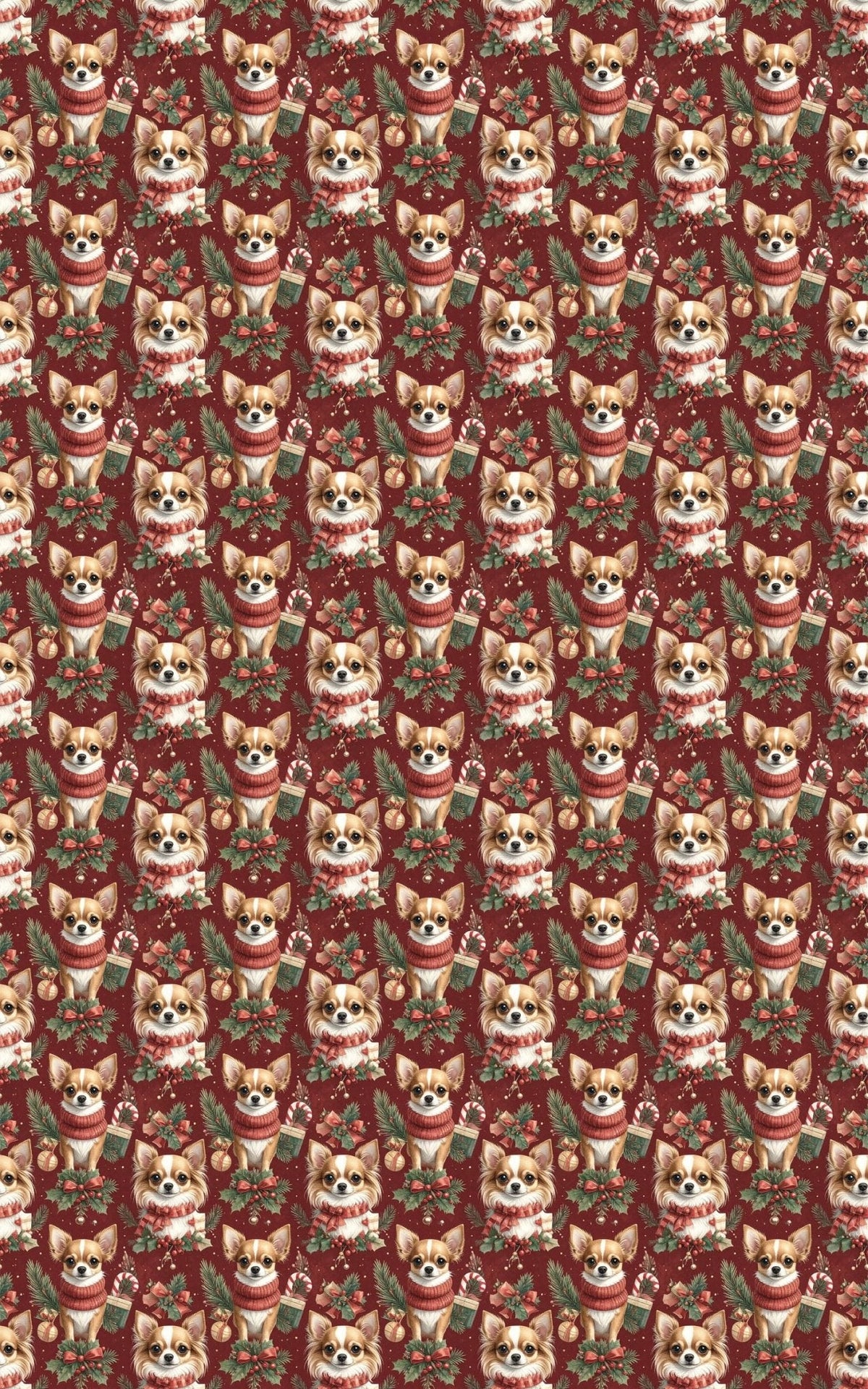 Christmas Chihuahua Boutique Wrapping Paper