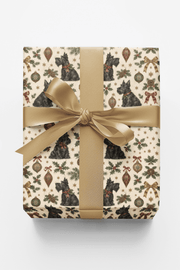 Vintage Christmas Scotties Wrapping Paper