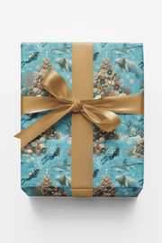 Christmas Reef Divers Wrapping Paper