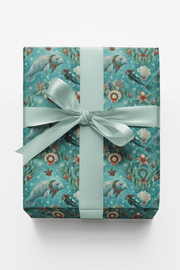 Santa's Manatee Dive Wrapping Paper