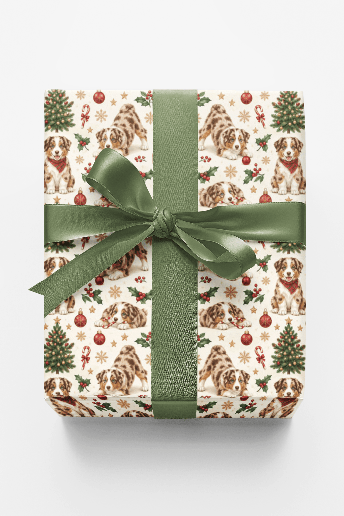 Red Merle Holiday Wrapping Paper