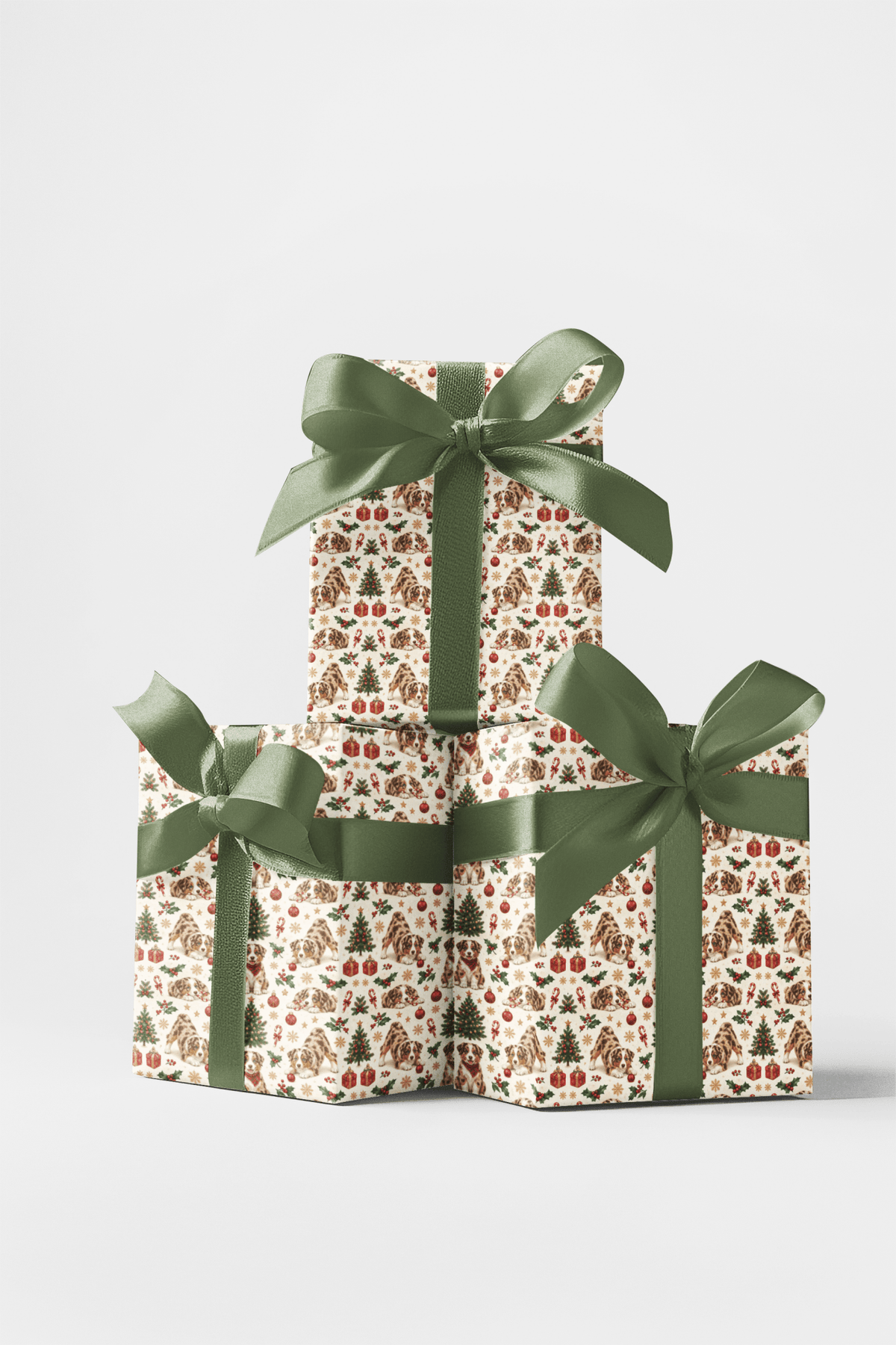 Red Merle Holiday Wrapping Paper