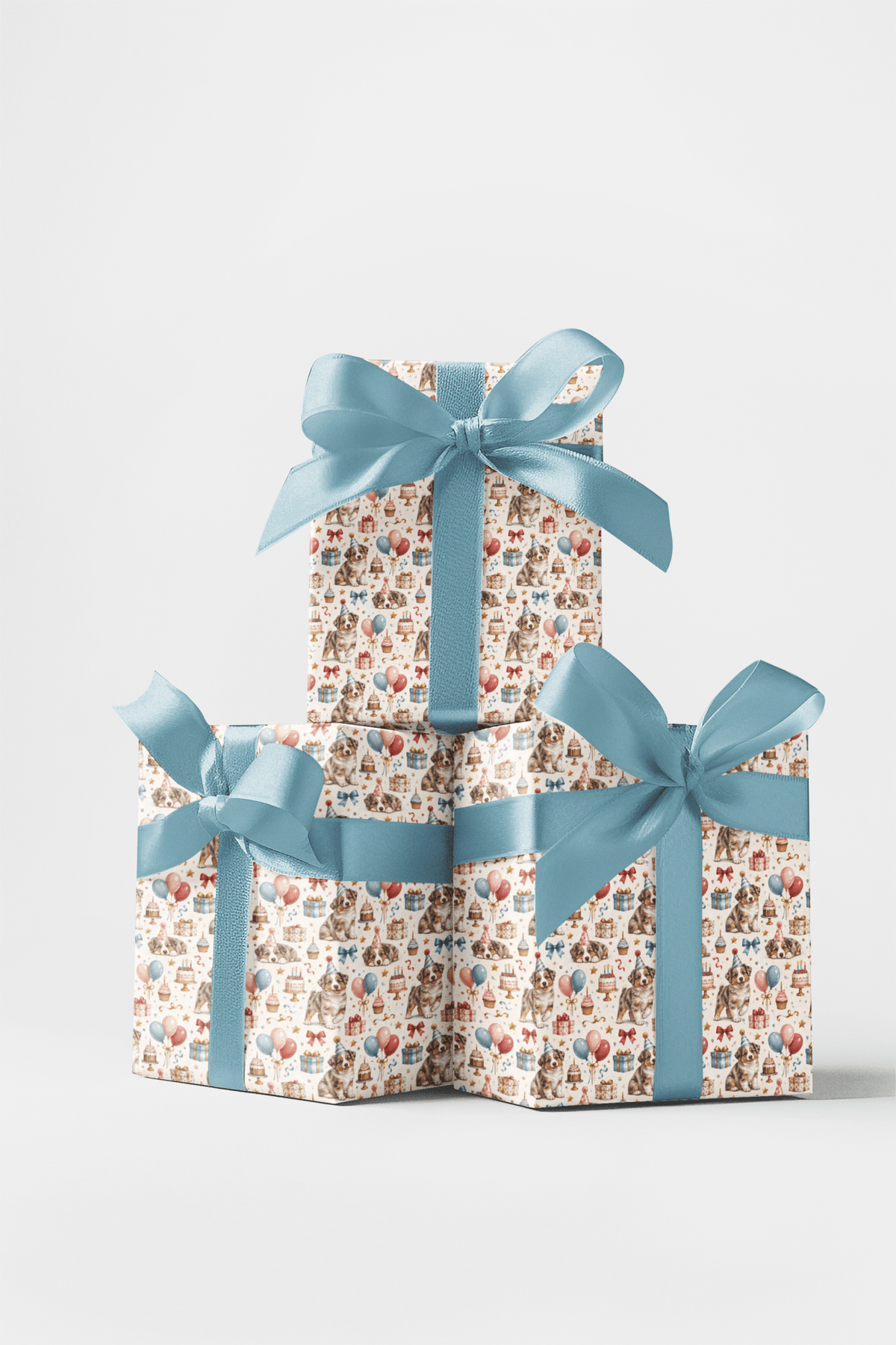 Birthday Party Red Merle Aussie Aussie Wrapping Paper