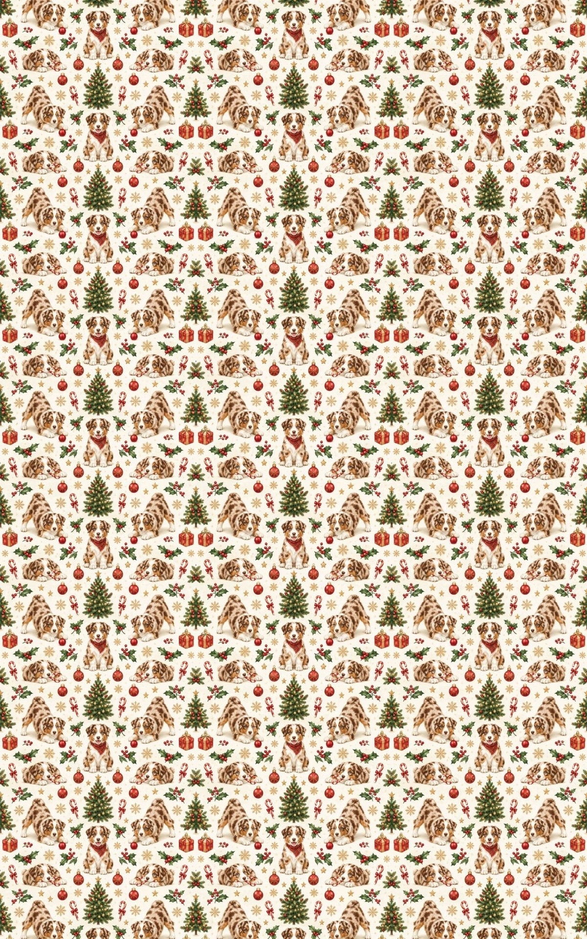 Red Merle Holiday Wrapping Paper