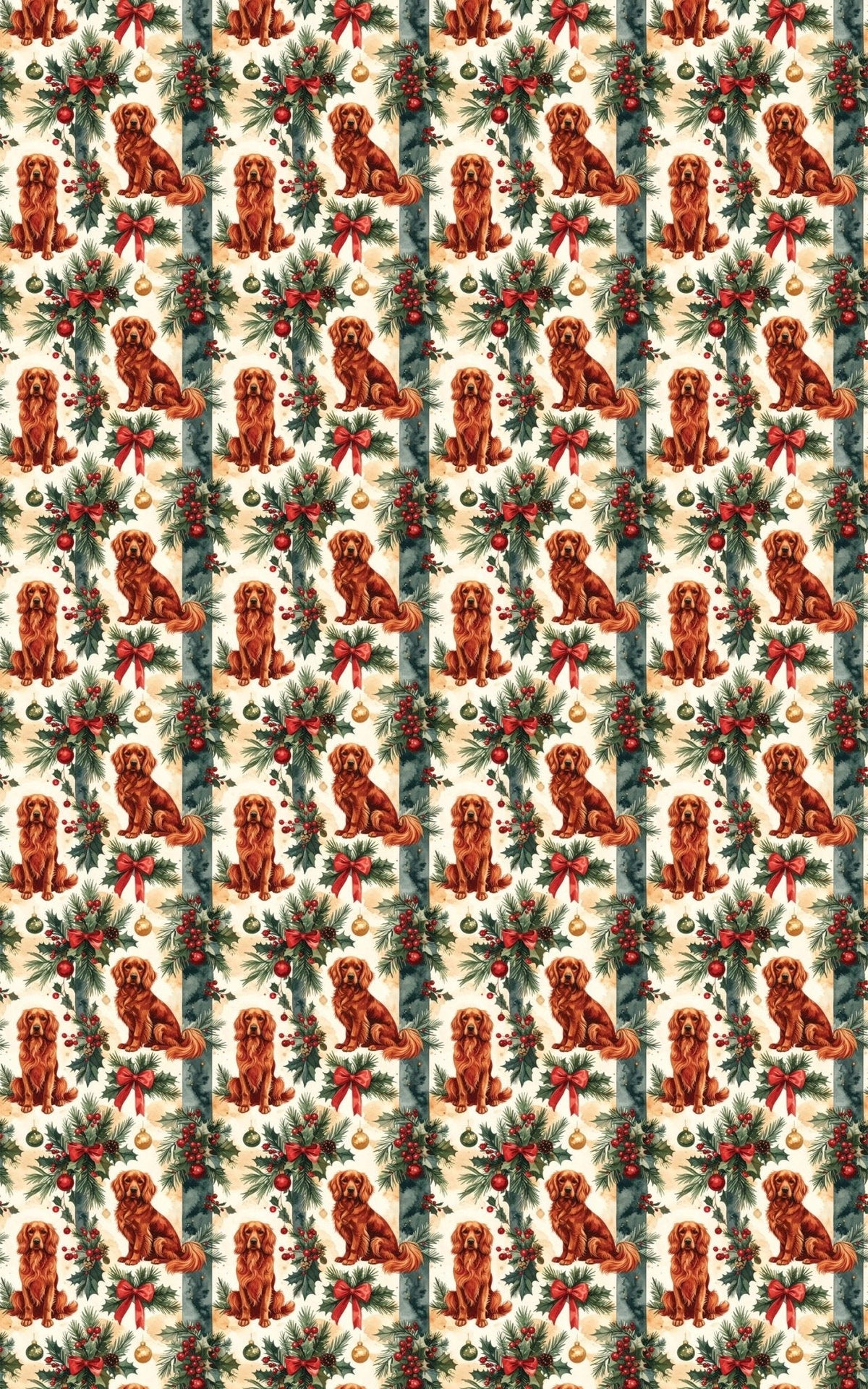 Classic Christmas Golden Retriever Wrapping Paper