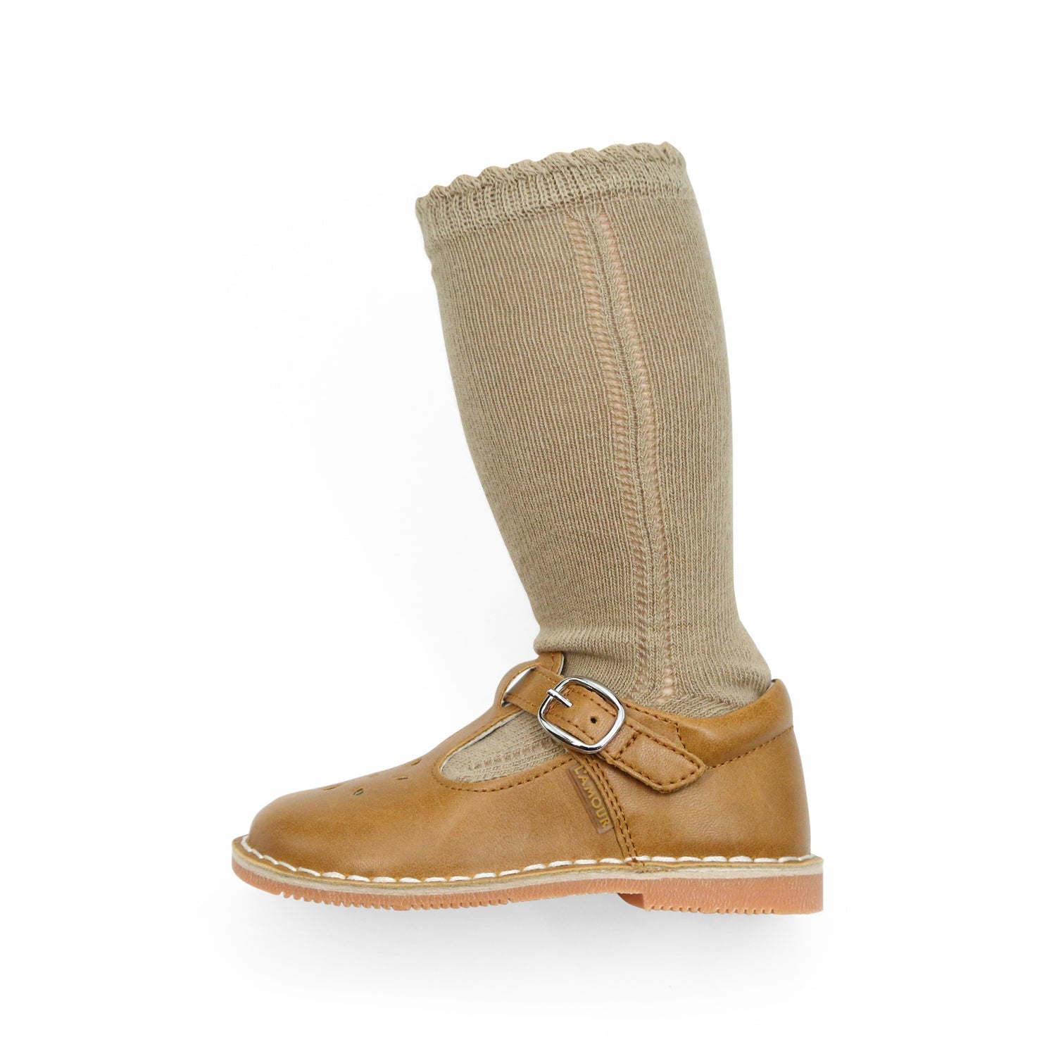 Openwork Knee Sock (fawn)