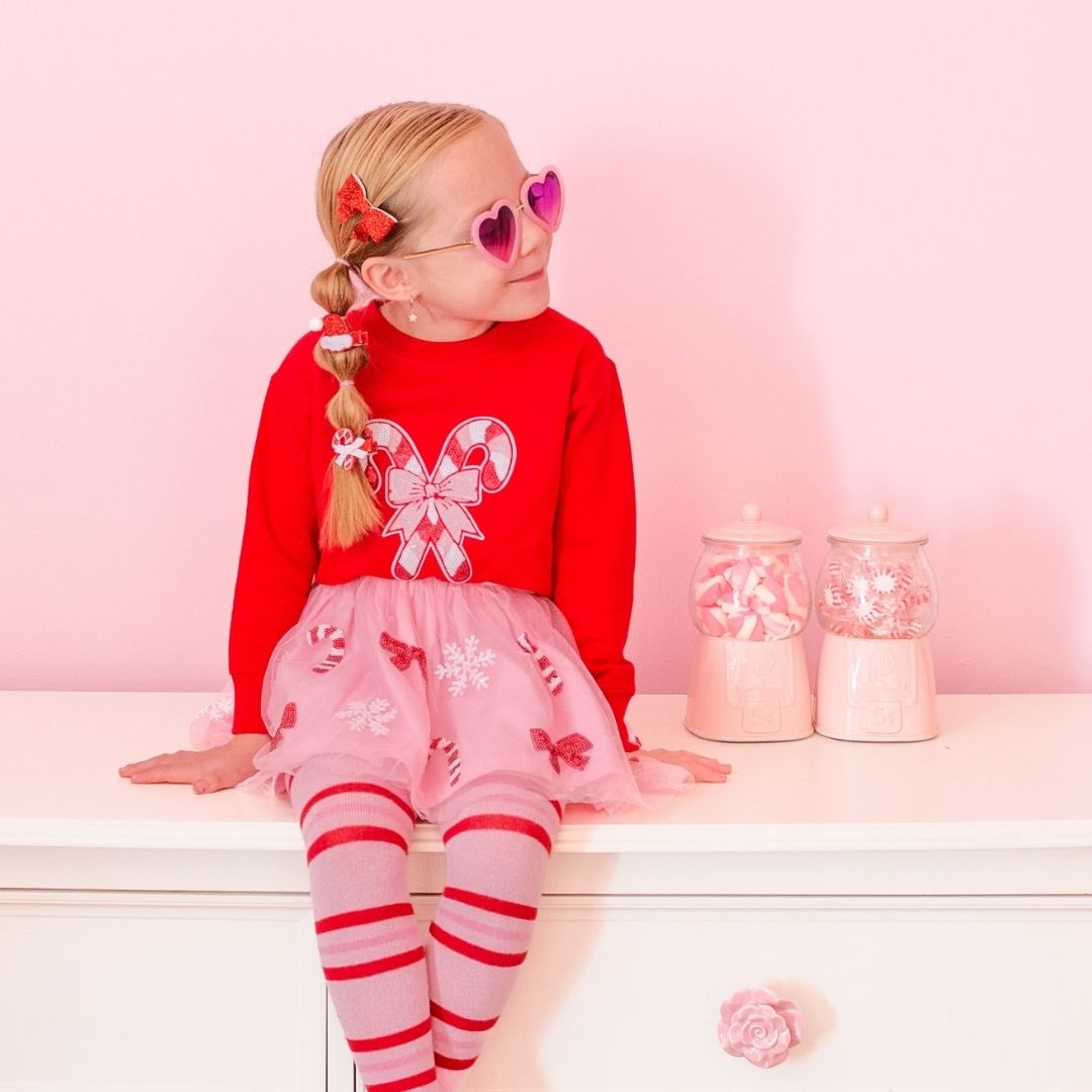 Candy Cane Cutie Sequin Christmas Tutu