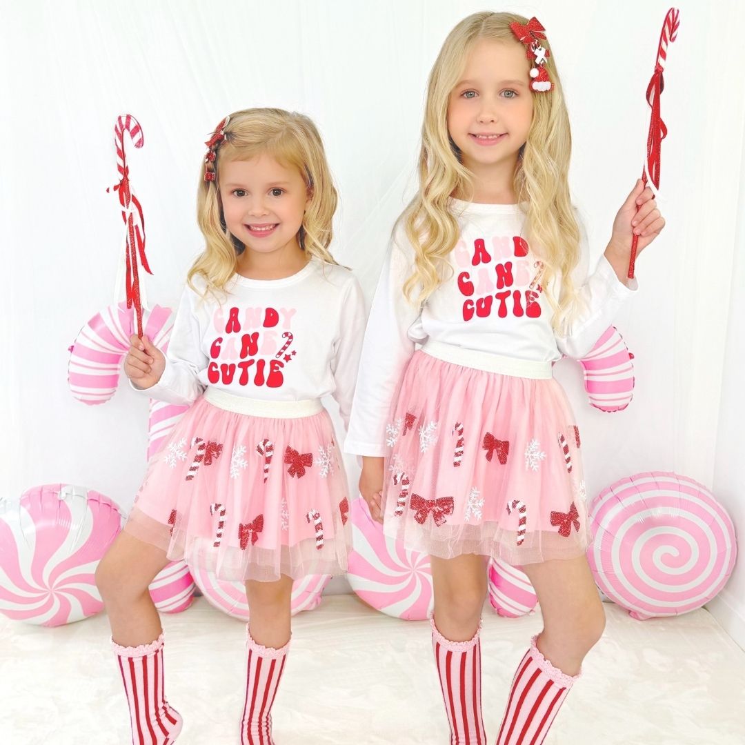 Candy Cane Cutie Sequin Christmas Tutu