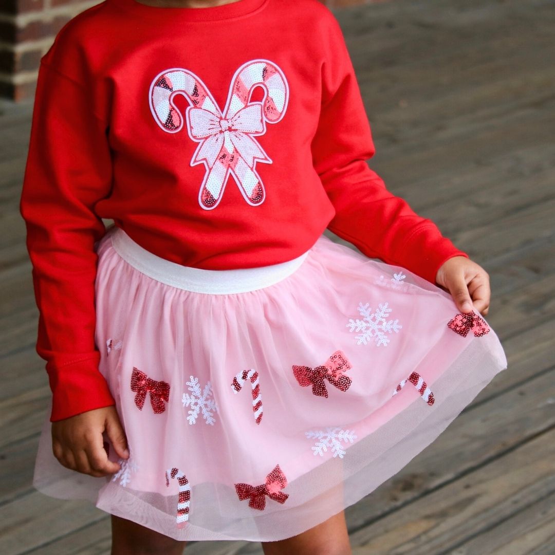 Candy Cane Cutie Sequin Christmas Tutu