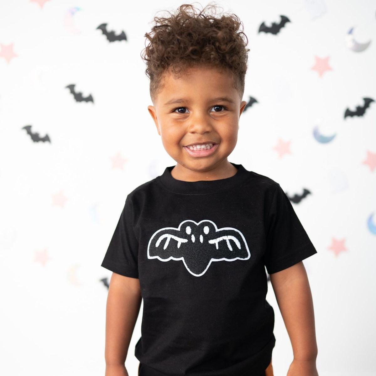 Bat Patch Halloween Short Sleeve T-shirt