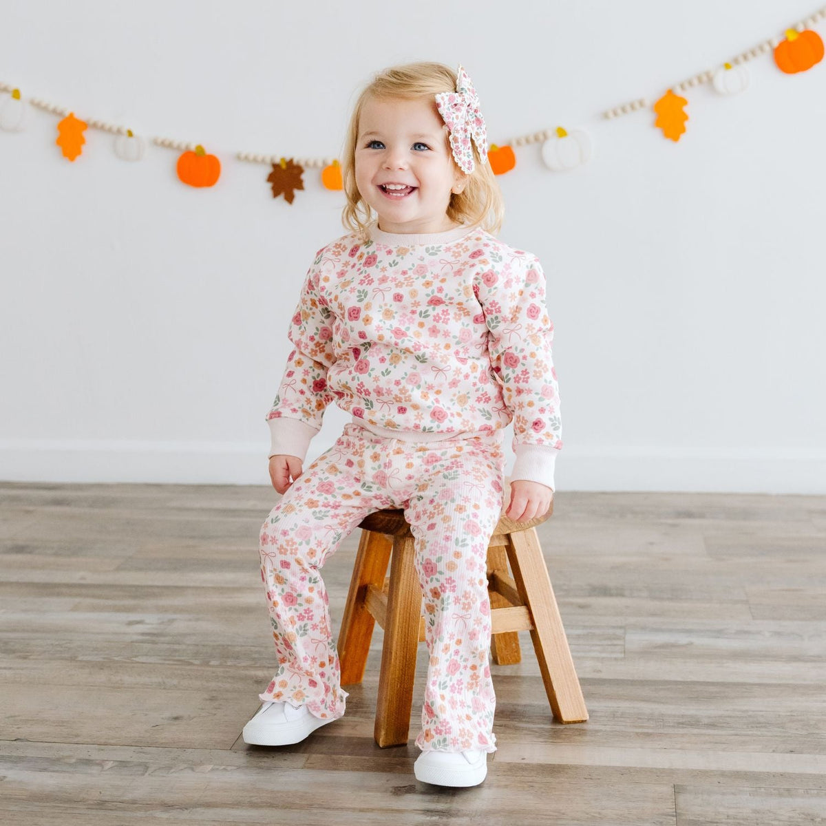 Berry Floral Flare Legging